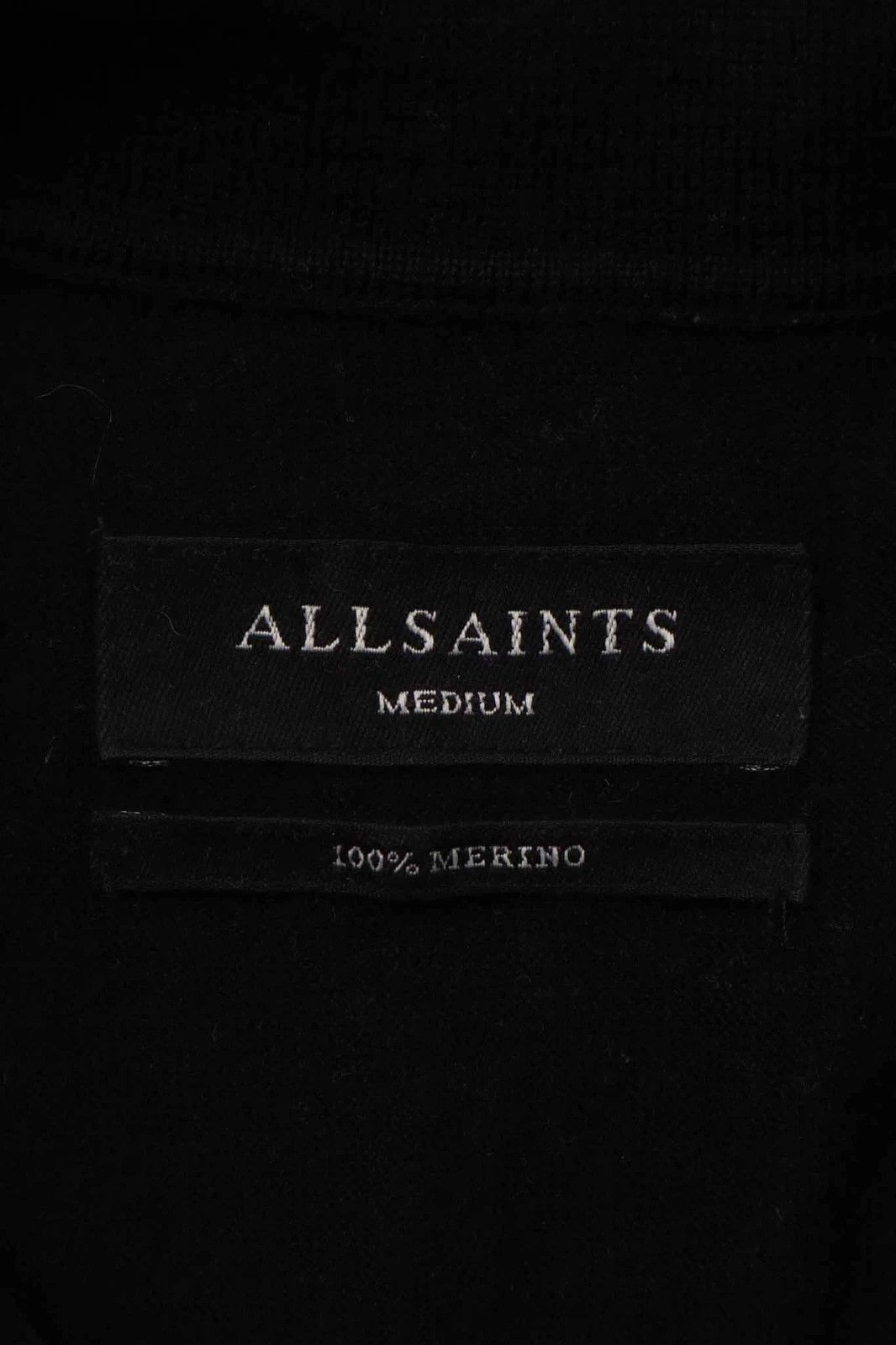 Allsaints AllSaints Mode Merino Long Sleeve Polo Shirt Black Size US M / EU 48-50 / 2 - 3 Thumbnail