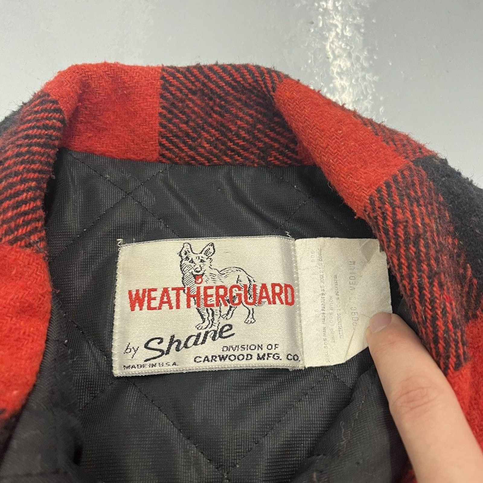 Other Vintage 80s Weatherguard Red Buffalo Check Bomber Jacket Size US M / EU 48-50 / 2 - 4 Thumbnail