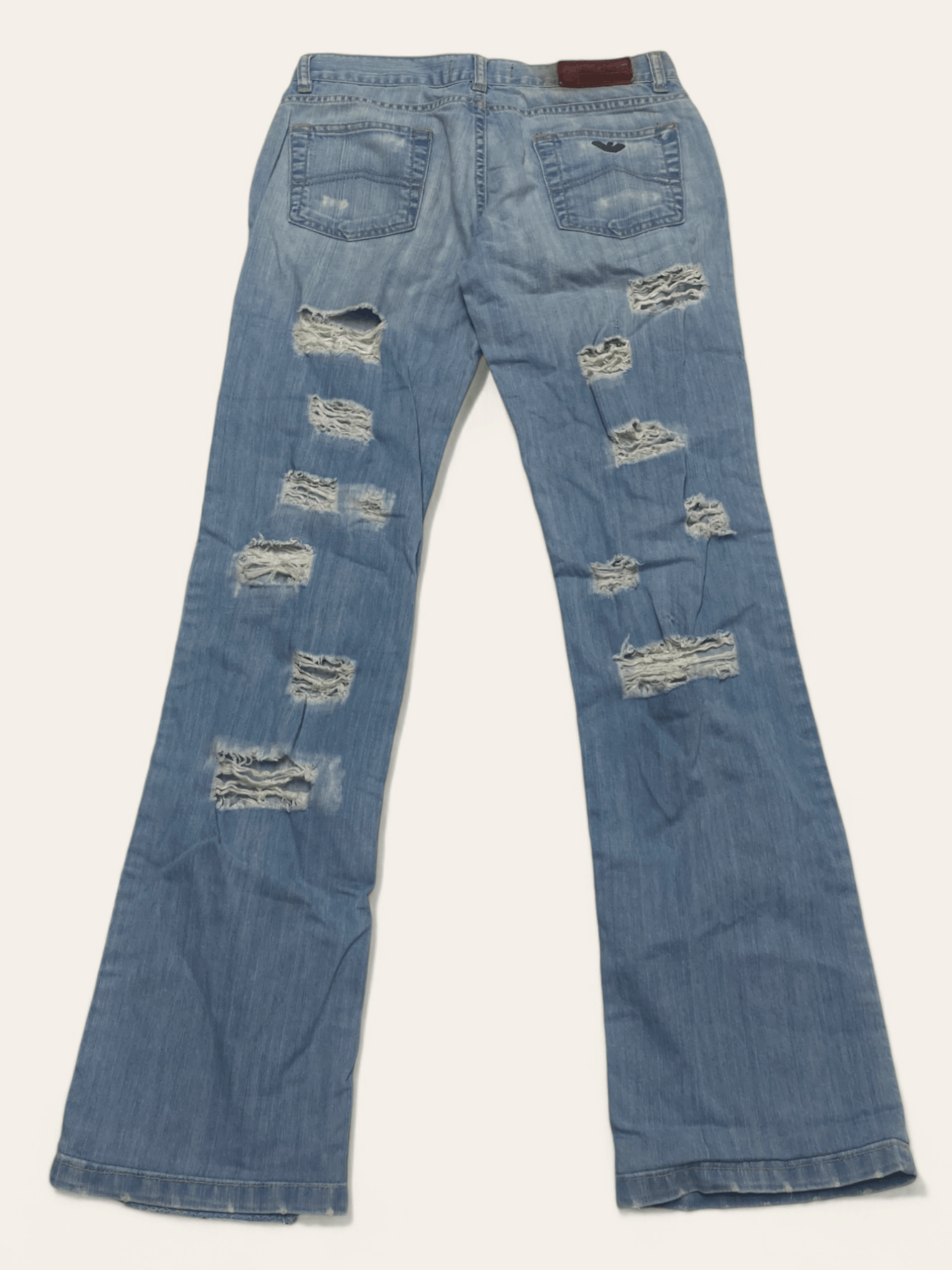Armani Vintage ARMANI Ripped Pants Light Blue Sky Beautiful Y2k Size 29" - 10 Thumbnail