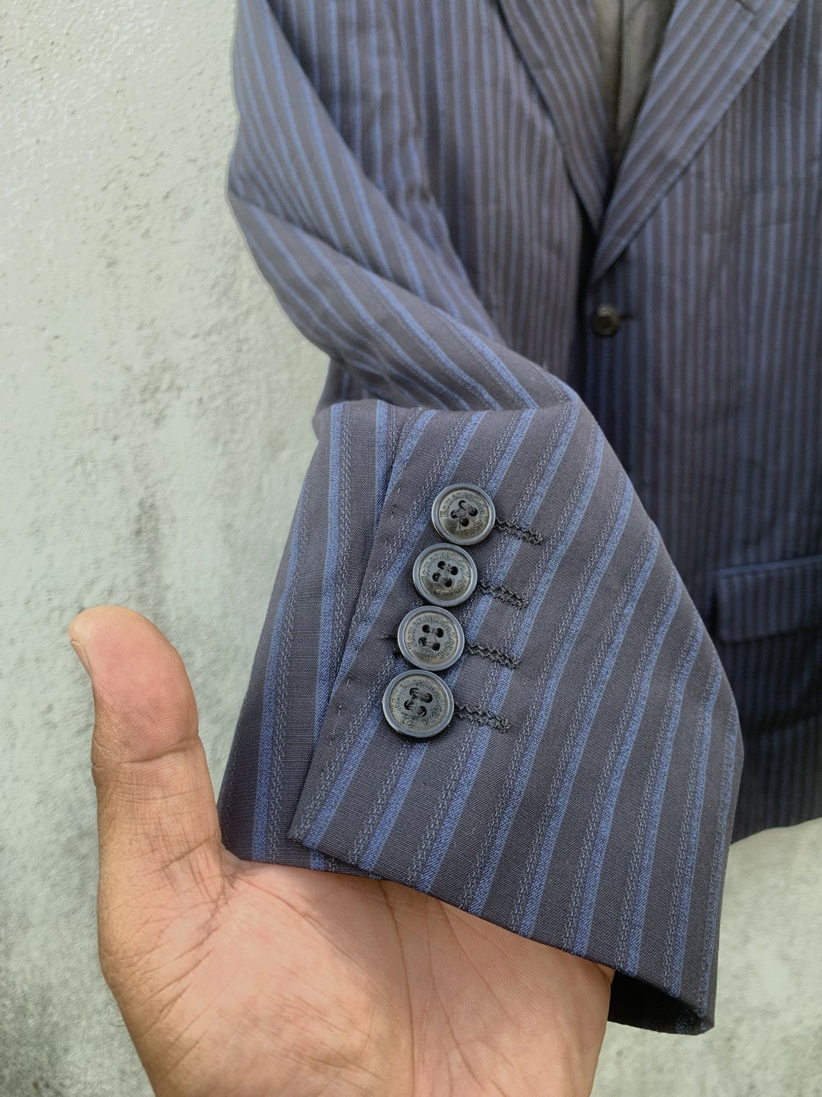 Z Zegna Ermenegildo Zegna Suit Blazer 50 Wool Striped Size 50R - 2 Thumbnail