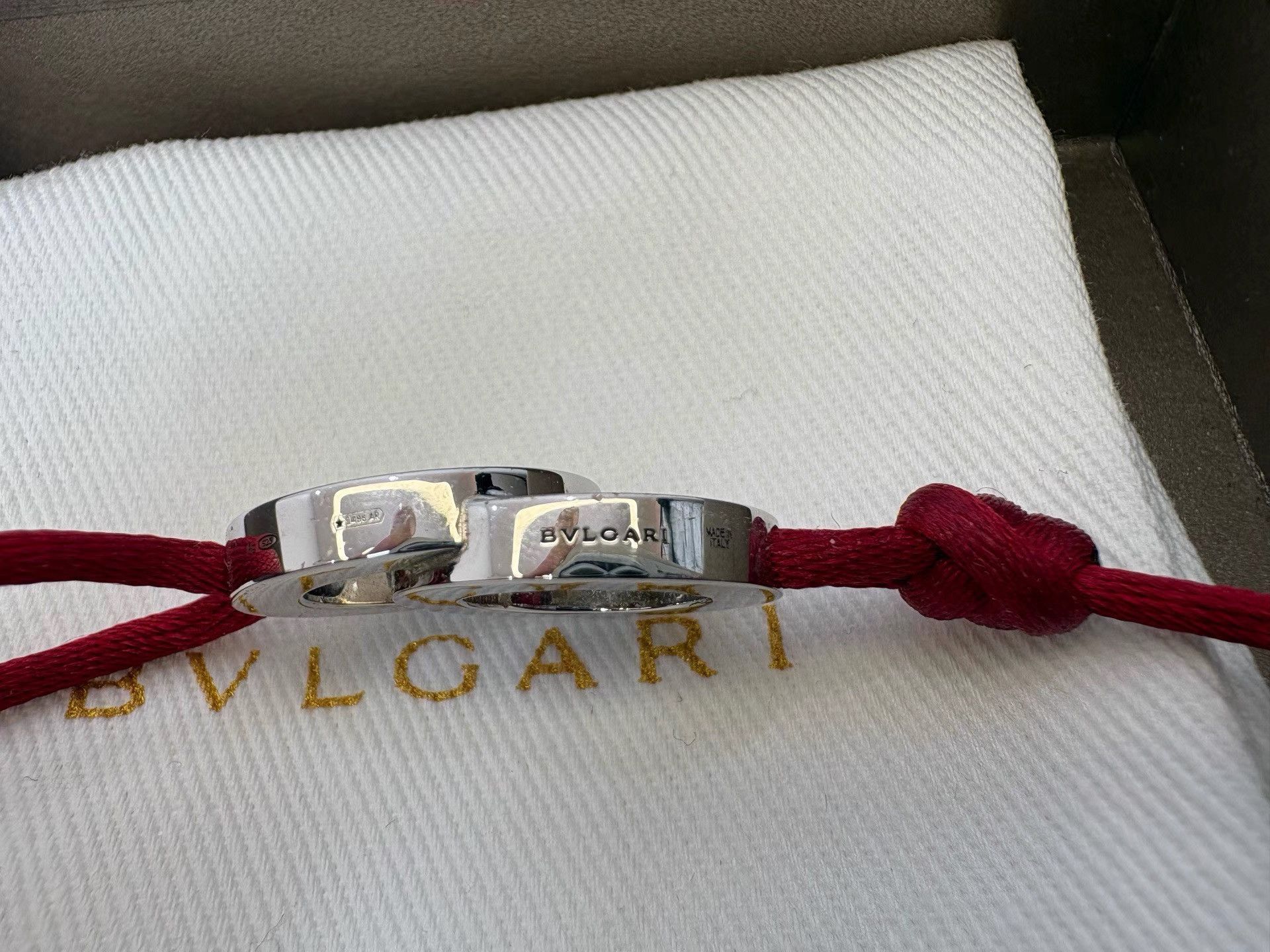 Bvlgari Bvlgari 925 Sterling Silver Double Loop Bracelet K36 Size ONE SIZE - 4 Thumbnail