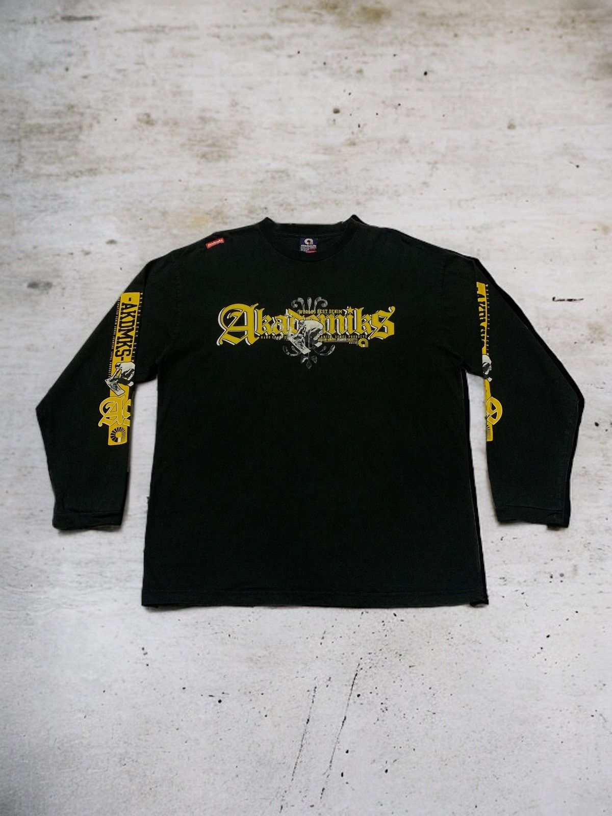 Akademiks × Vintage × Wu-Tang Clan Vintage Akademiks Side Print Long Sleeve Tshirt Size US XL / EU 56 / 4 - 1 Thumbnail