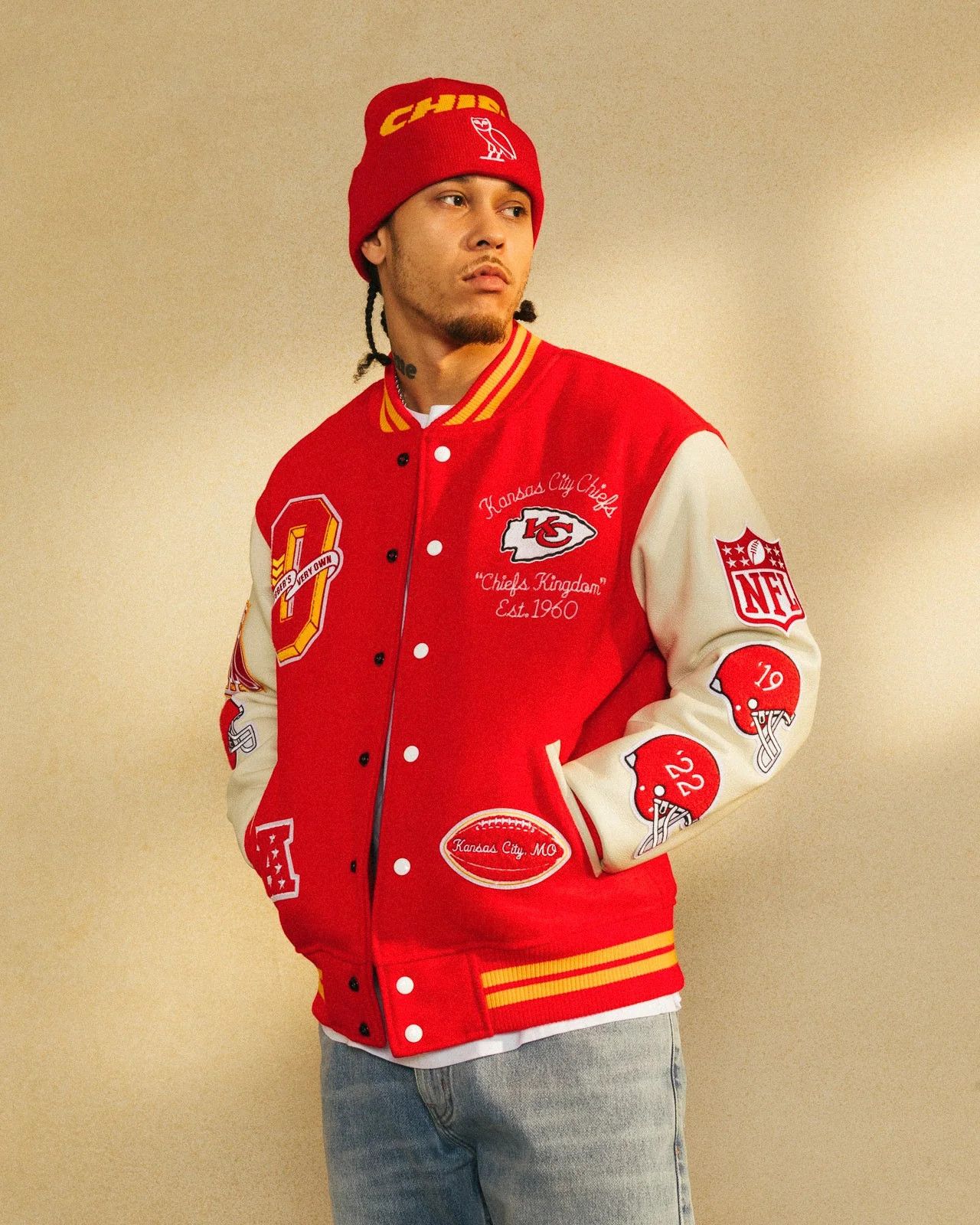 Drake OVO x NFL KANSAS CITY CHIEFS OG VARSITY JACKET Size US XXL / EU 58 / 5 - 2 Thumbnail