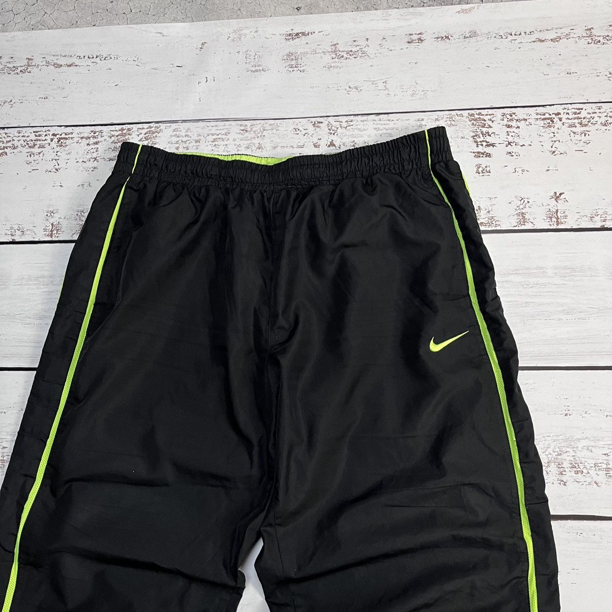 Nike × Vintage Nike Vintage Track Pants Nylon Y2K Drill Streetwear Swoosh Size US 36 / EU 52 - 3 Thumbnail