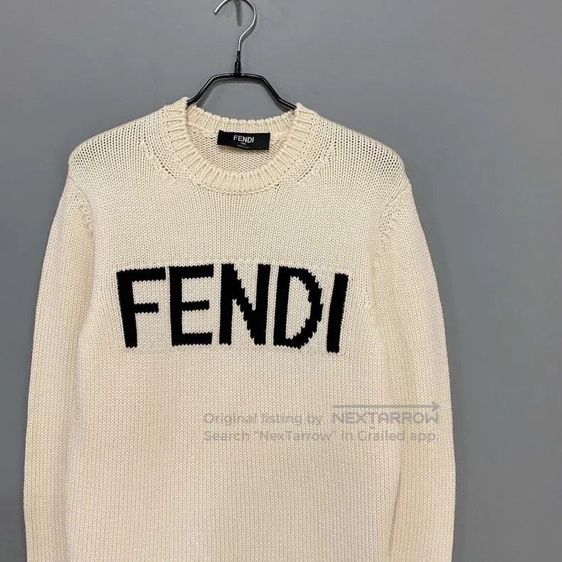 Fendi Fendi Letter Logo Knit Wool Sweater Size US S / EU 44-46 / 1 - 2 Thumbnail