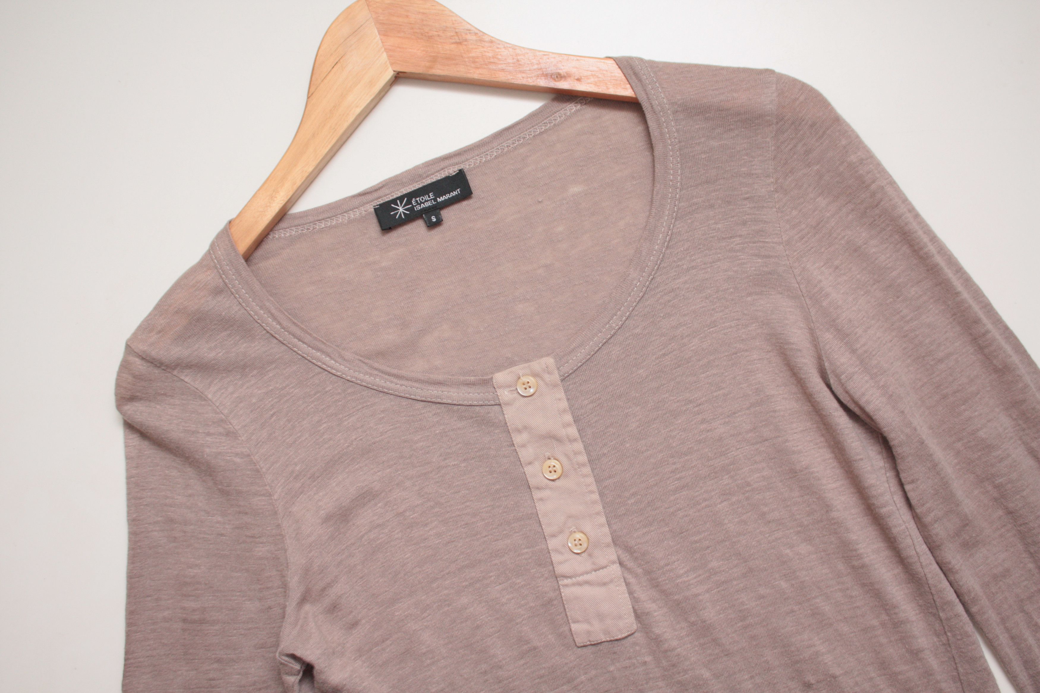 Isabel Marant Isabel Marant Linen Beige Longsleeve Top S Made In France Size S / US 4 / IT 40 - 1 Thumbnail