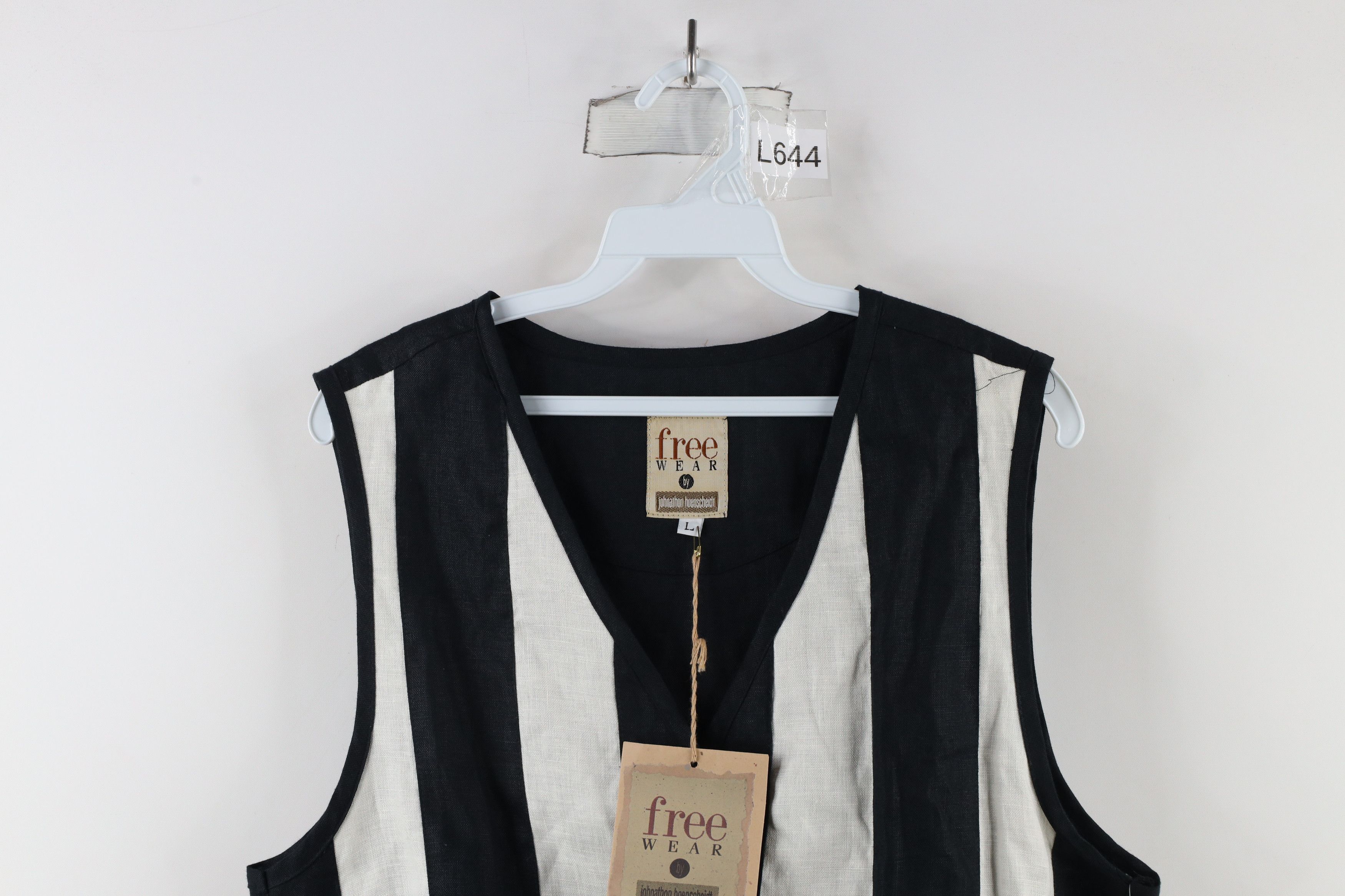 Vintage Deadstock Vintage 90s Lagenlook Button Vest Jacket USA Size L / US 10 / IT 46 - 2 Thumbnail