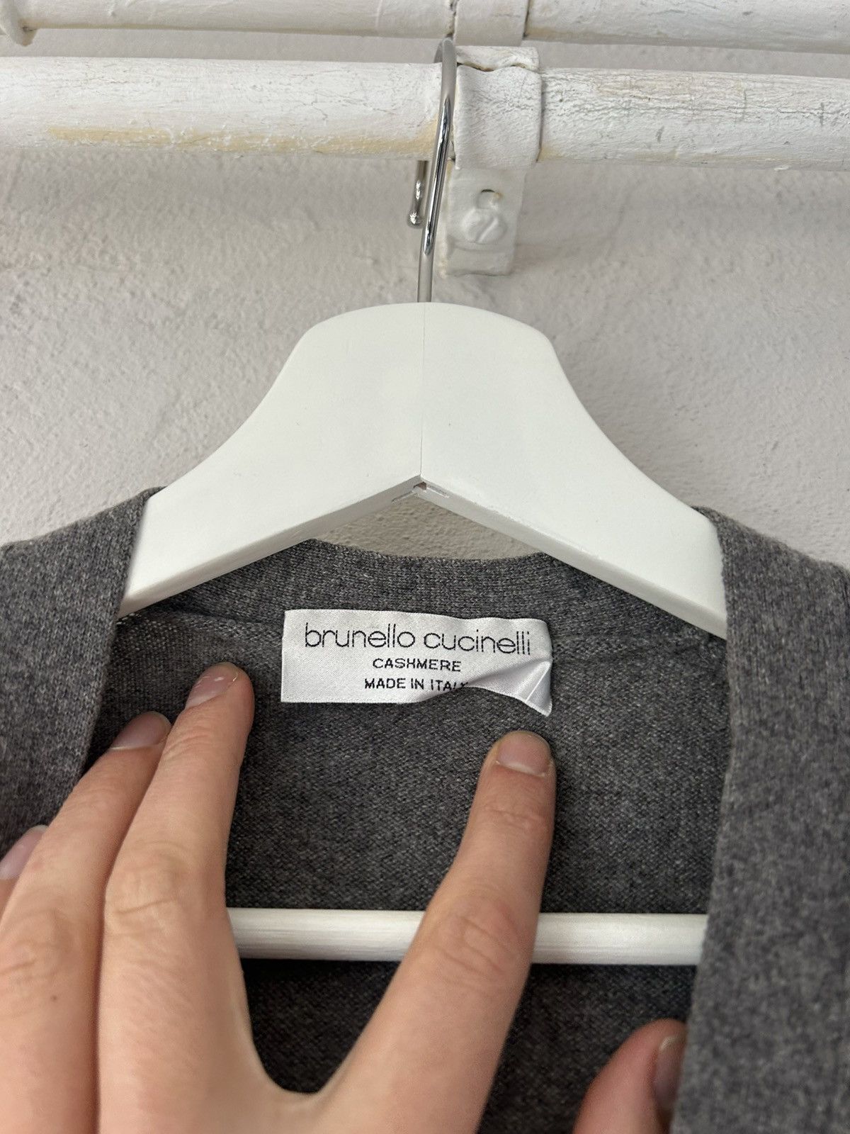 Brunello Cucinelli Grey Knit Cardigan Vest Size US L / EU 52-54 / 3 - 2 Thumbnail