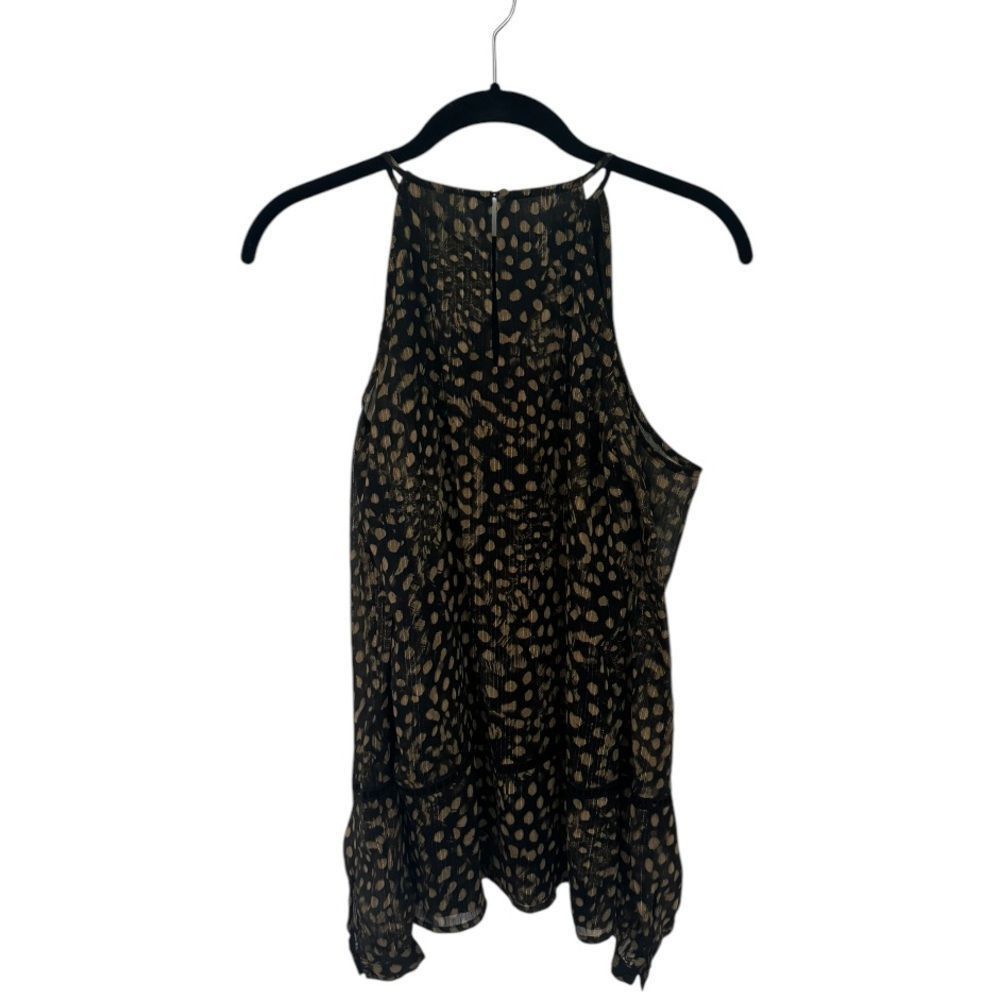 Michael Kors MICHAEL Michael Kors Cold Shoulder Blouse Black Beige Print Size XS / US 0-2 / IT 36-38 - 4 Thumbnail