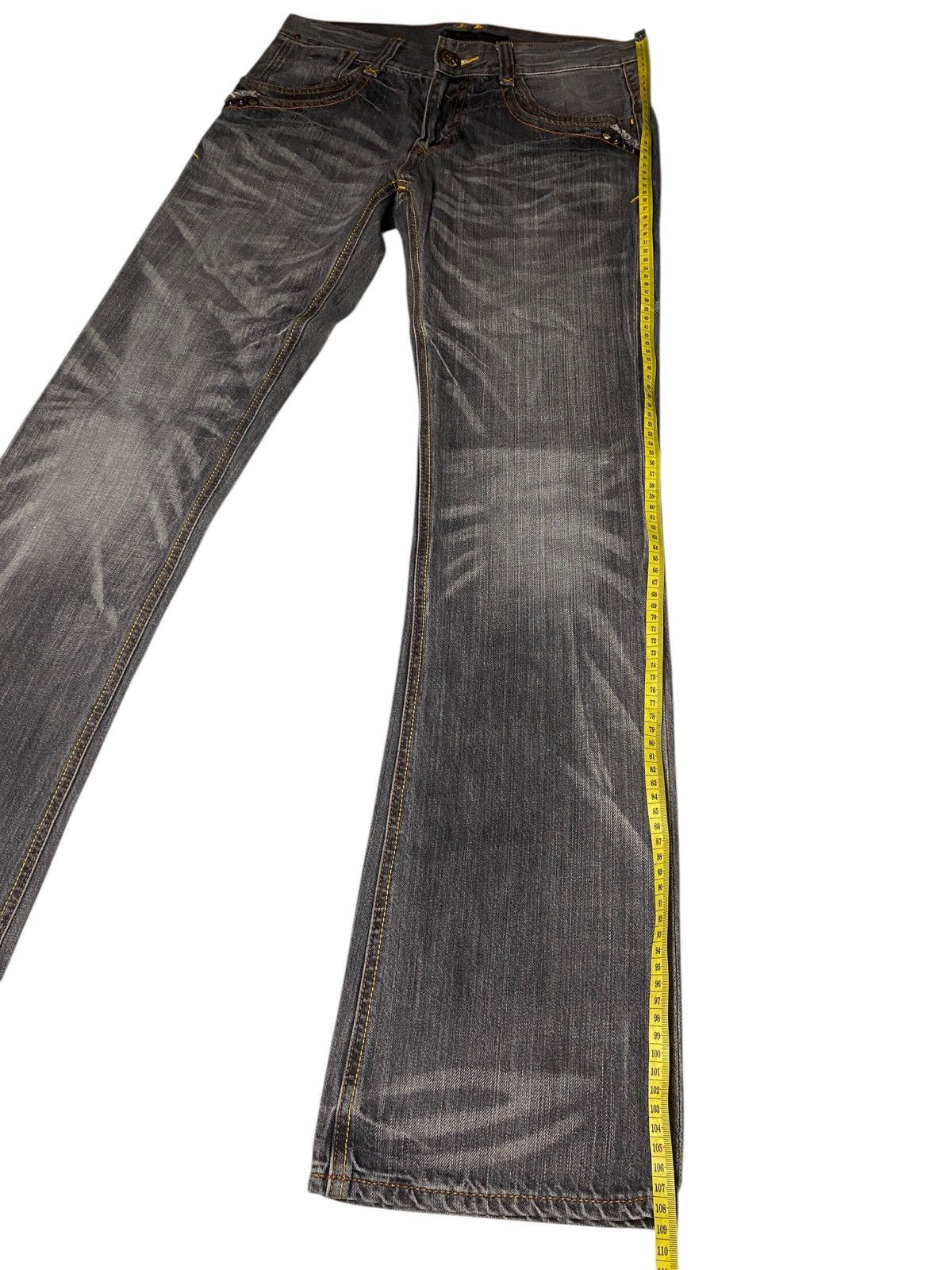 Le Grande Bleu (L.G.B.) 2000's Rush Hour Seawash Clawmark Flared Jeans Size US 30 / EU 46 - 12 Thumbnail