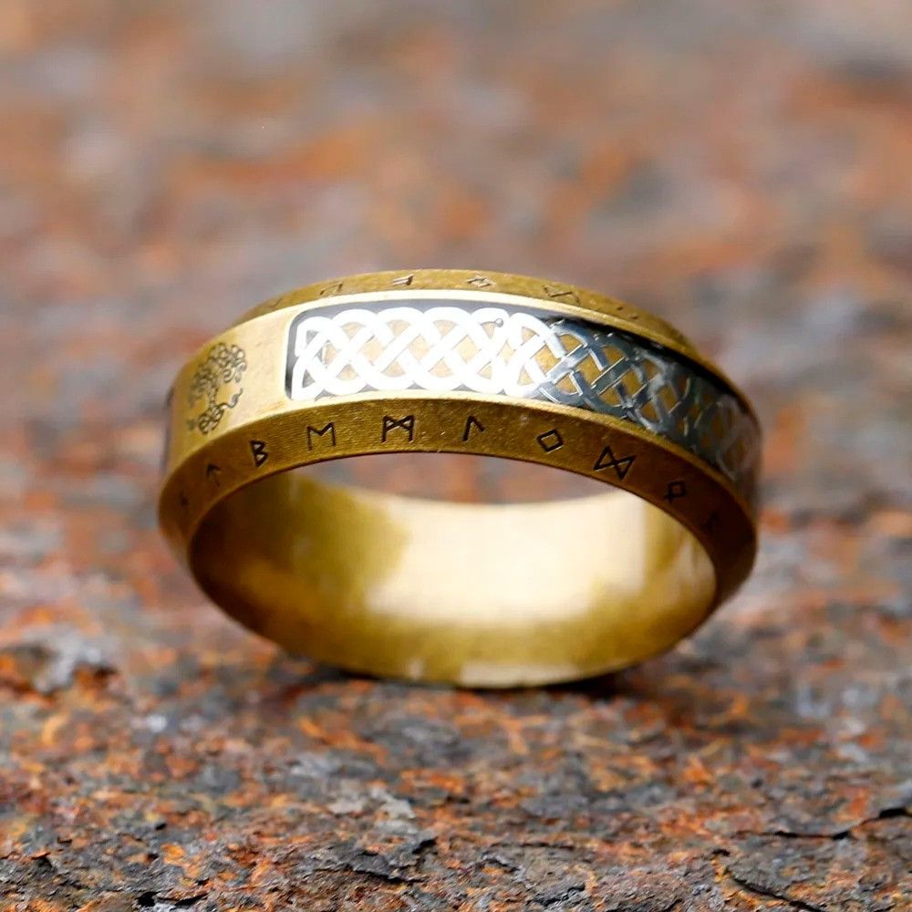 Jewelry Runes Tree of Life Ring Streetwear Jewelry Fashion Gift Size ONE SIZE - 3 Thumbnail