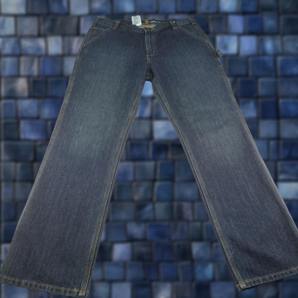 Carhartt Carhartt Jeans Mens 36x30 Relaxed Fit Straight Denim Workwear Chore Blue Casual Pants Size US 36 / EU 52 - 1 Thumbnail