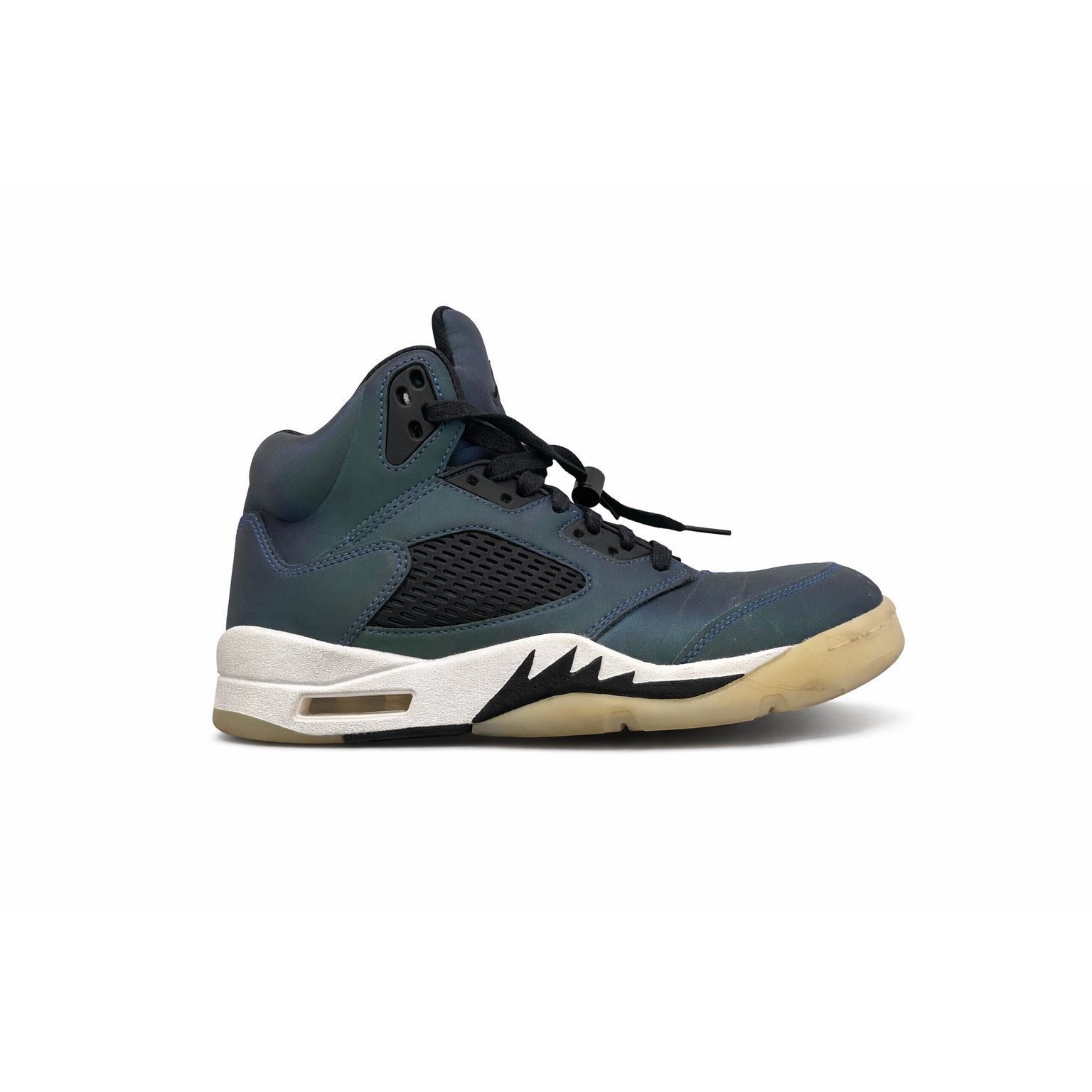 Jordan Brand Air Jordan 5 Retro Blue Iridescent Navy Black Men’s Size 6 S Size US 6 / EU 39 - 3 Thumbnail