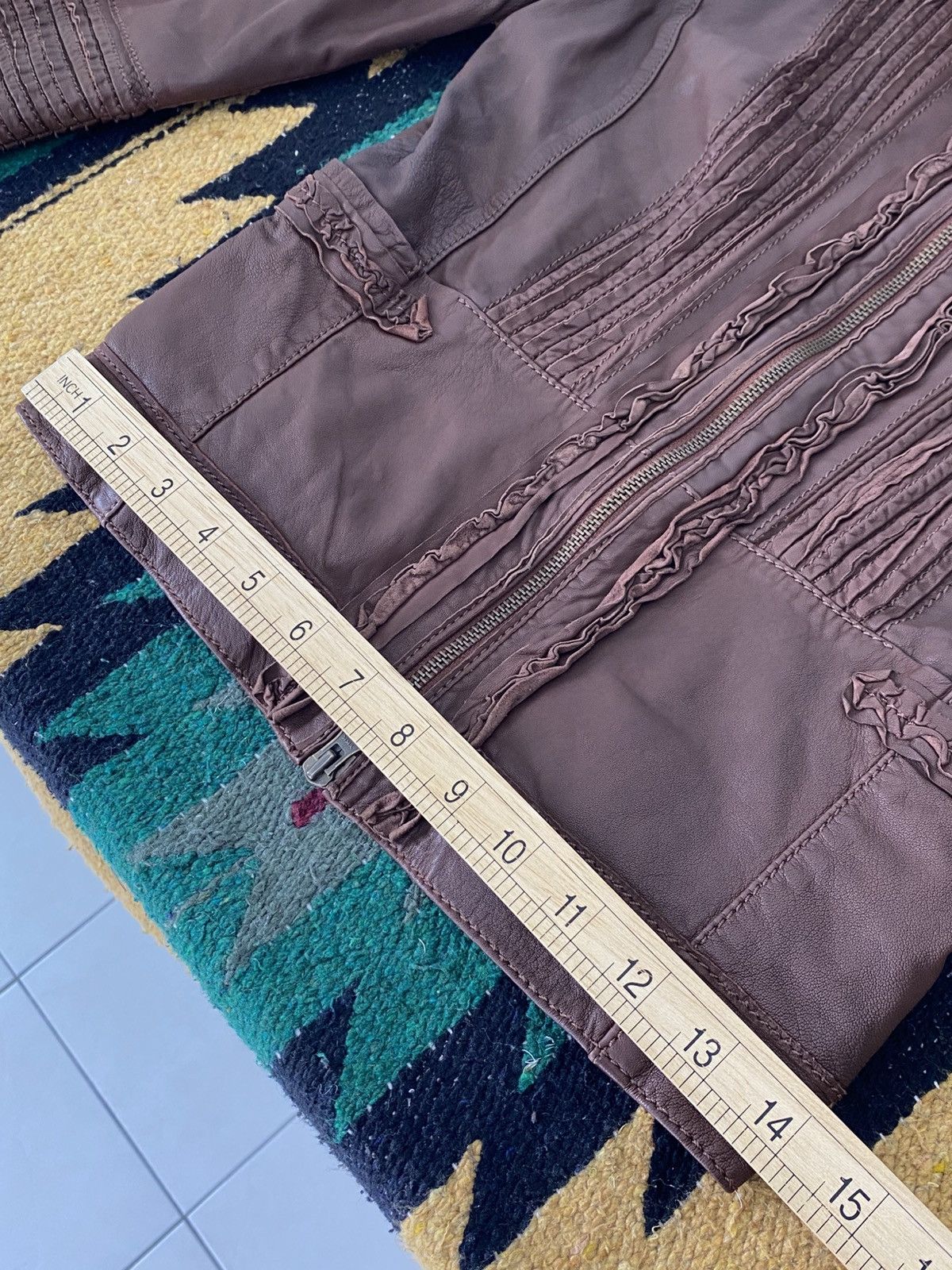 Max Mara Max Mara Lamb Leather Fitted Jacket Brown Luxury Size XS / US 0-2 / IT 36-38 - 10 Thumbnail