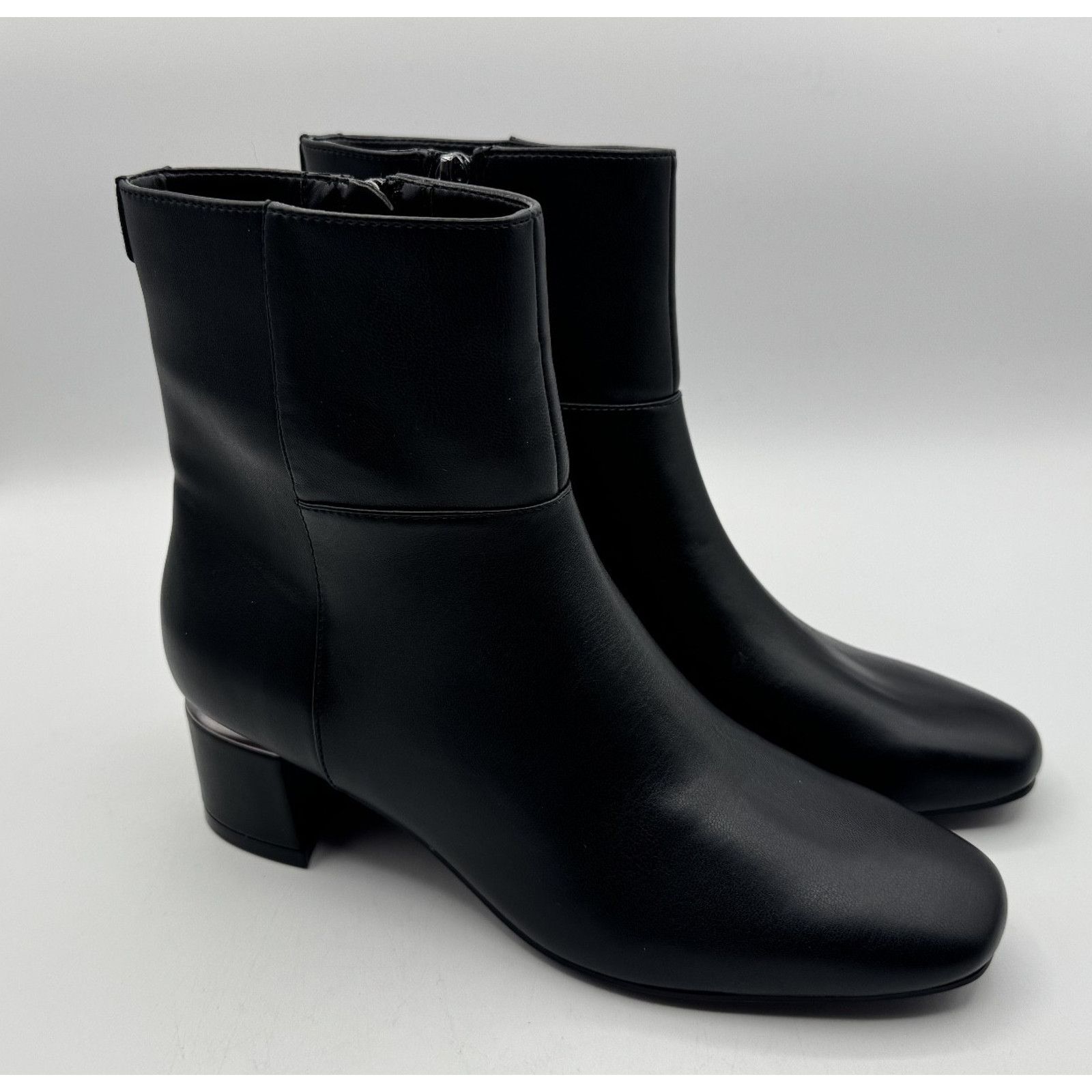 Calvin Klein Calvin Klein Parry 2 Black Leather Ankle Boots Heel Block Size US 6 / IT 36 - 3 Thumbnail