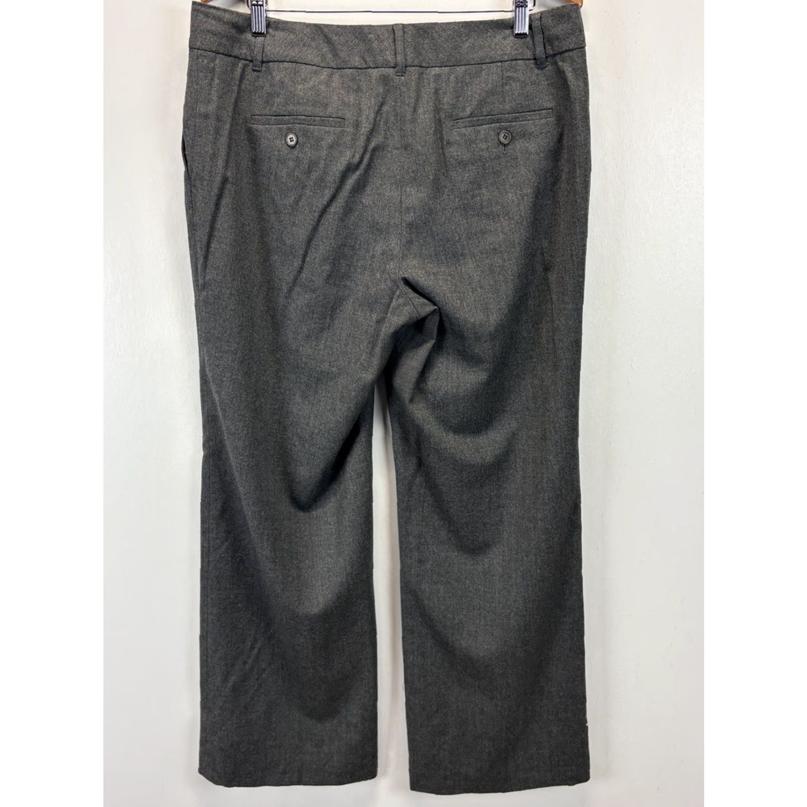 Talbots Talbots Wool Dress Pants Women 14 Gray Flat Front Wide-Leg Trousers Dress Pants 90s? No, keep generic. Size 36" / US 14 / IT 50 - 3 Thumbnail