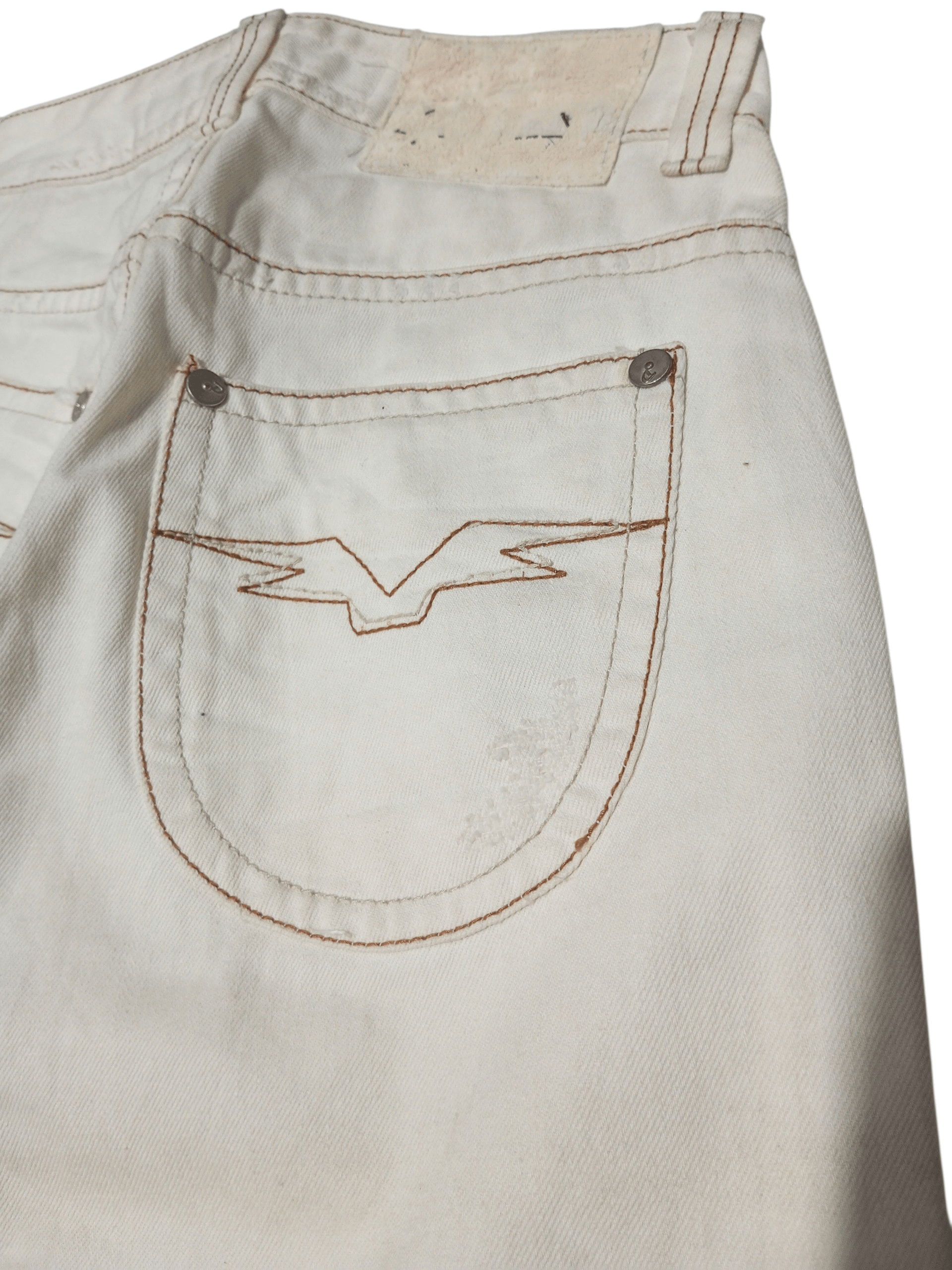 20471120 Vintage drive jeans super flared distressed denim Size US 26 / EU 42 - 6 Thumbnail
