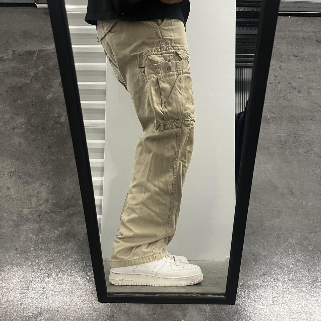 Japanese Brand × Vintage Vintage Y2K/2000s Baggy Khaki Cargo Pants! Size US 34 / EU 50 - 2 Thumbnail