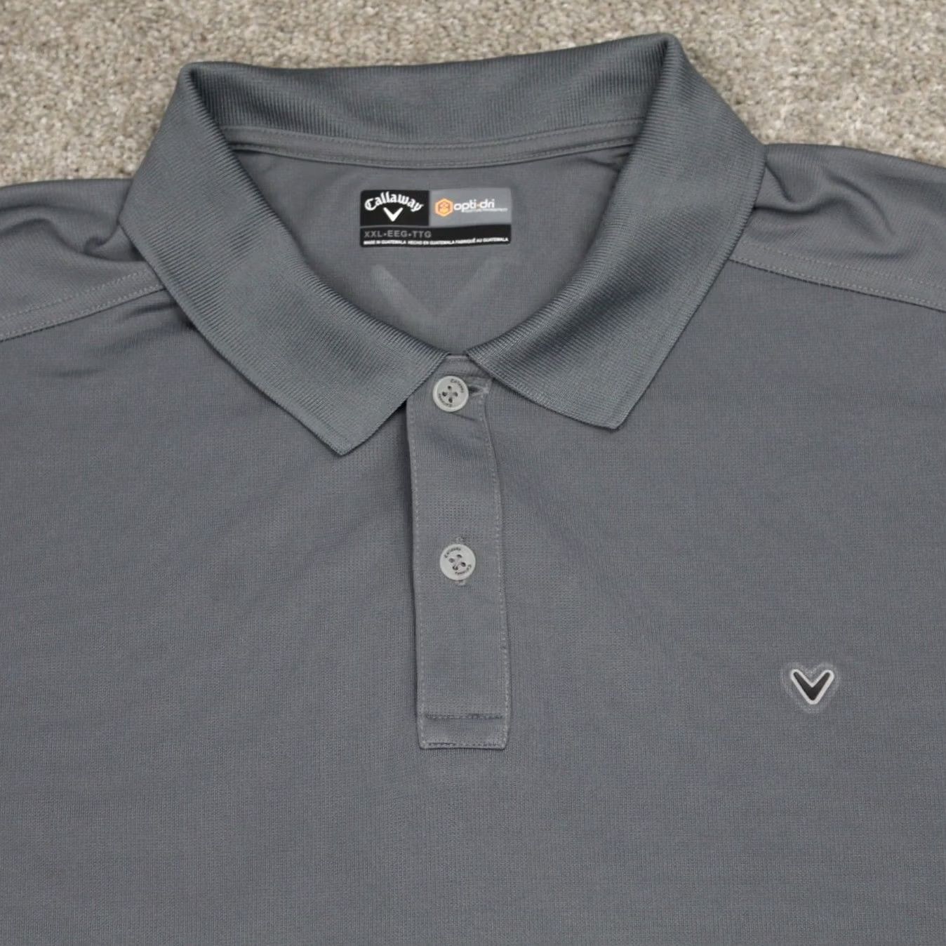 Callaway Callaway Opti-Dri Polo Shirt Mens 2XL Gray Polyester S/S Golf Pullover Size US XXL / EU 58 / 5 - 6 Thumbnail