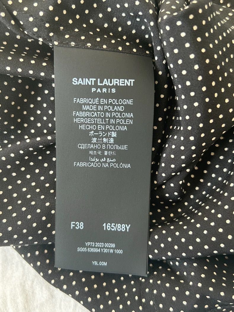 Saint Laurent Paris Saint laurent paris Polka-dot mulberry silk shirt 2506-Next Size XS / US 0-2 / IT 36-38 - 6 Thumbnail