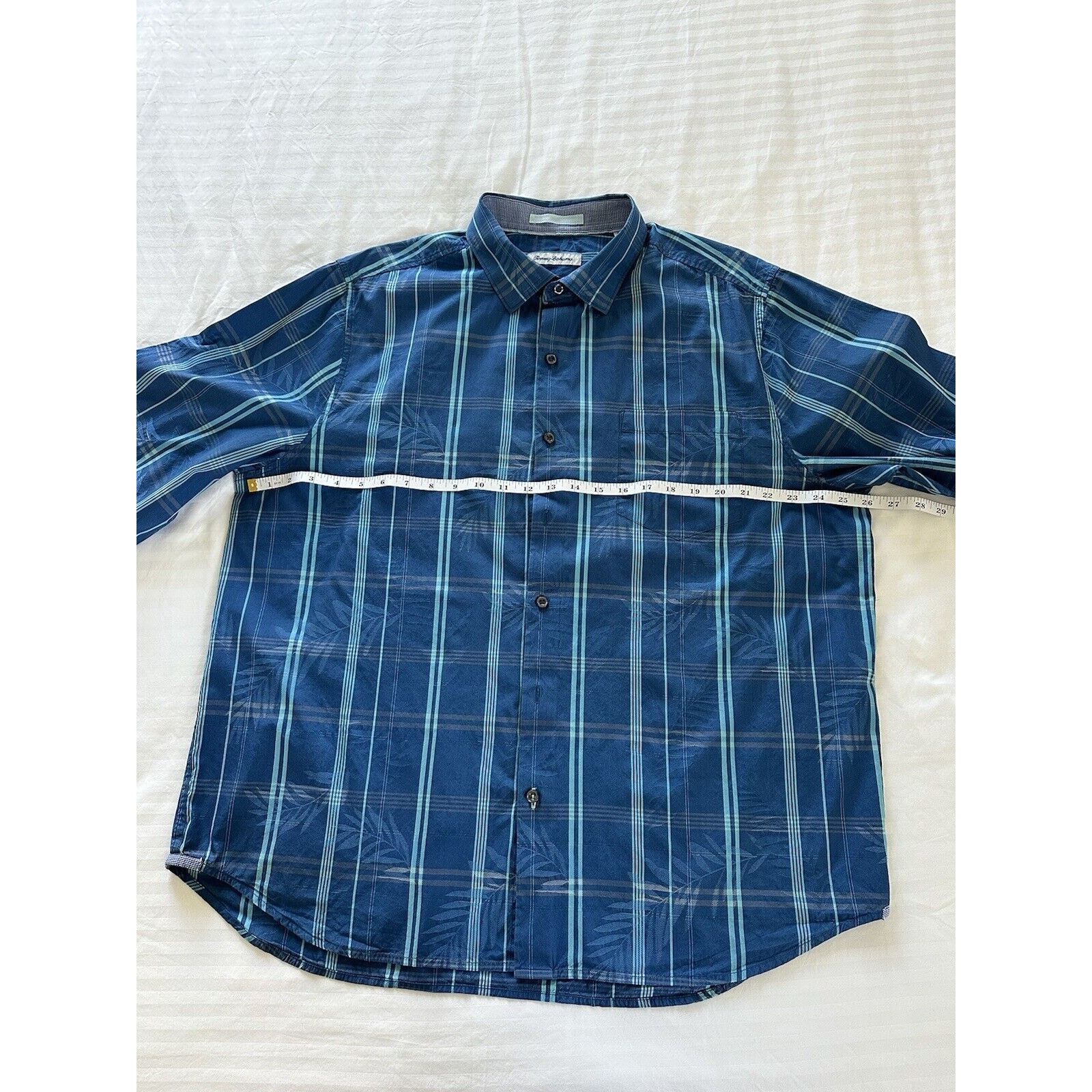 Tommy Bahama Tommy Bahamas Blue Teal Plaid Hawaiian Men’s Shirt Size XL Size US XL / EU 56 / 4 - 6 Thumbnail