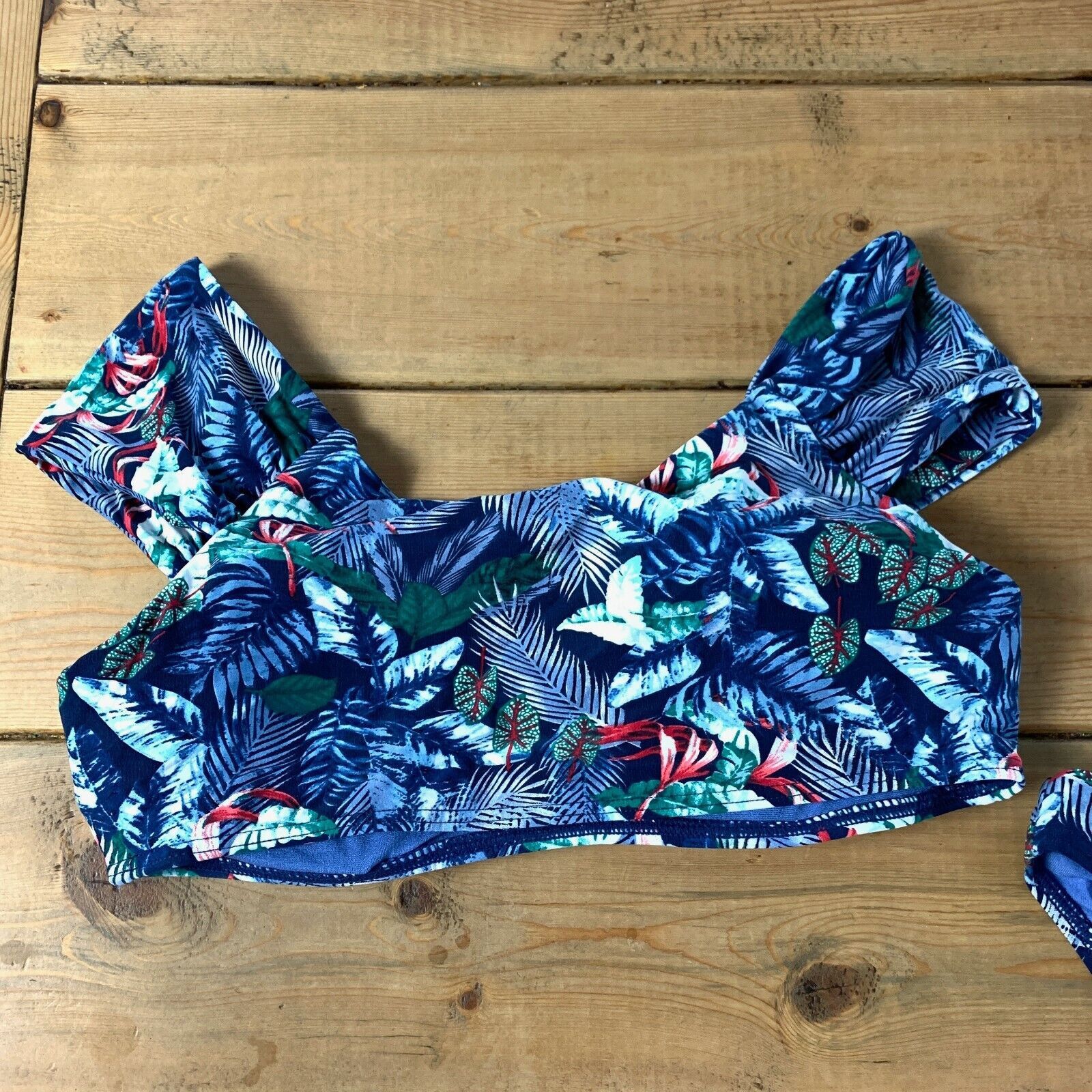 Other Cikada Australia Off Shoulder Bikini Set Blue Tropical Swim Size M / US 6-8 / IT 42-44 - 3 Thumbnail