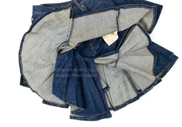 Junya Watanabe Junya Watanabe size XS Blue vintage denim design sense hal Size 23" - 6 Thumbnail