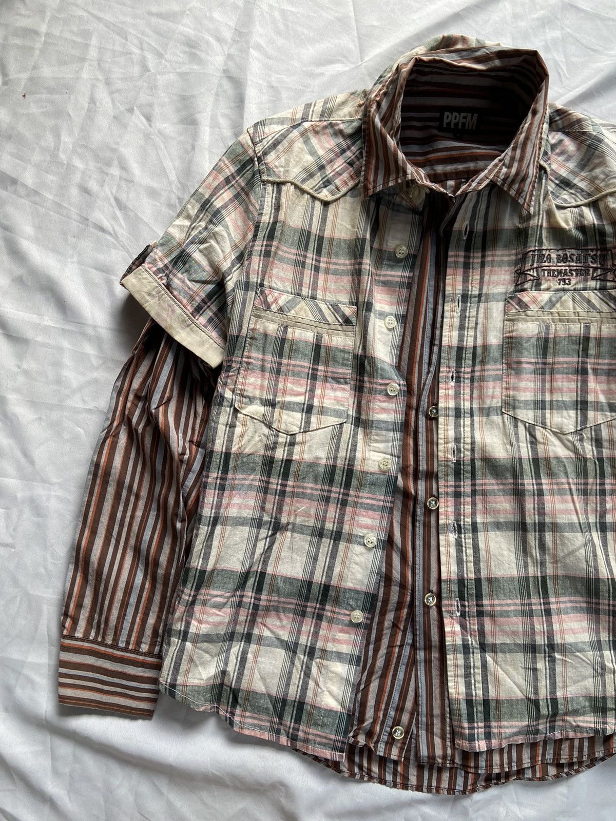 PPFM JIZOST BATSU 2 IN 1 PPFM CASUAL STRIPED BUTTON DOWN SHIRT Size US S / EU 44-46 / 1 - 3 Thumbnail