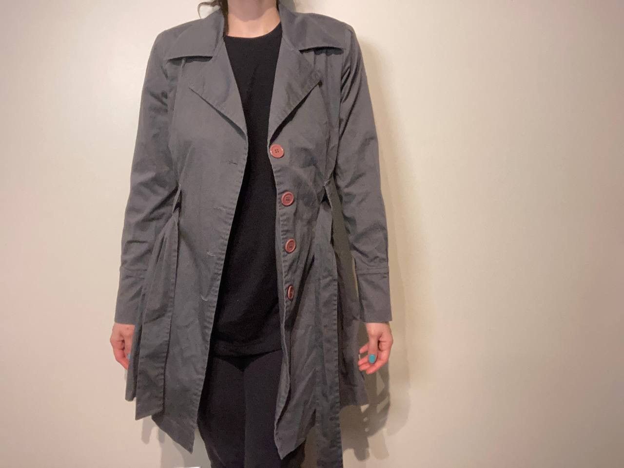 Vintage Grey Trench Coat Size S / US 4 / IT 40 - 2 Thumbnail