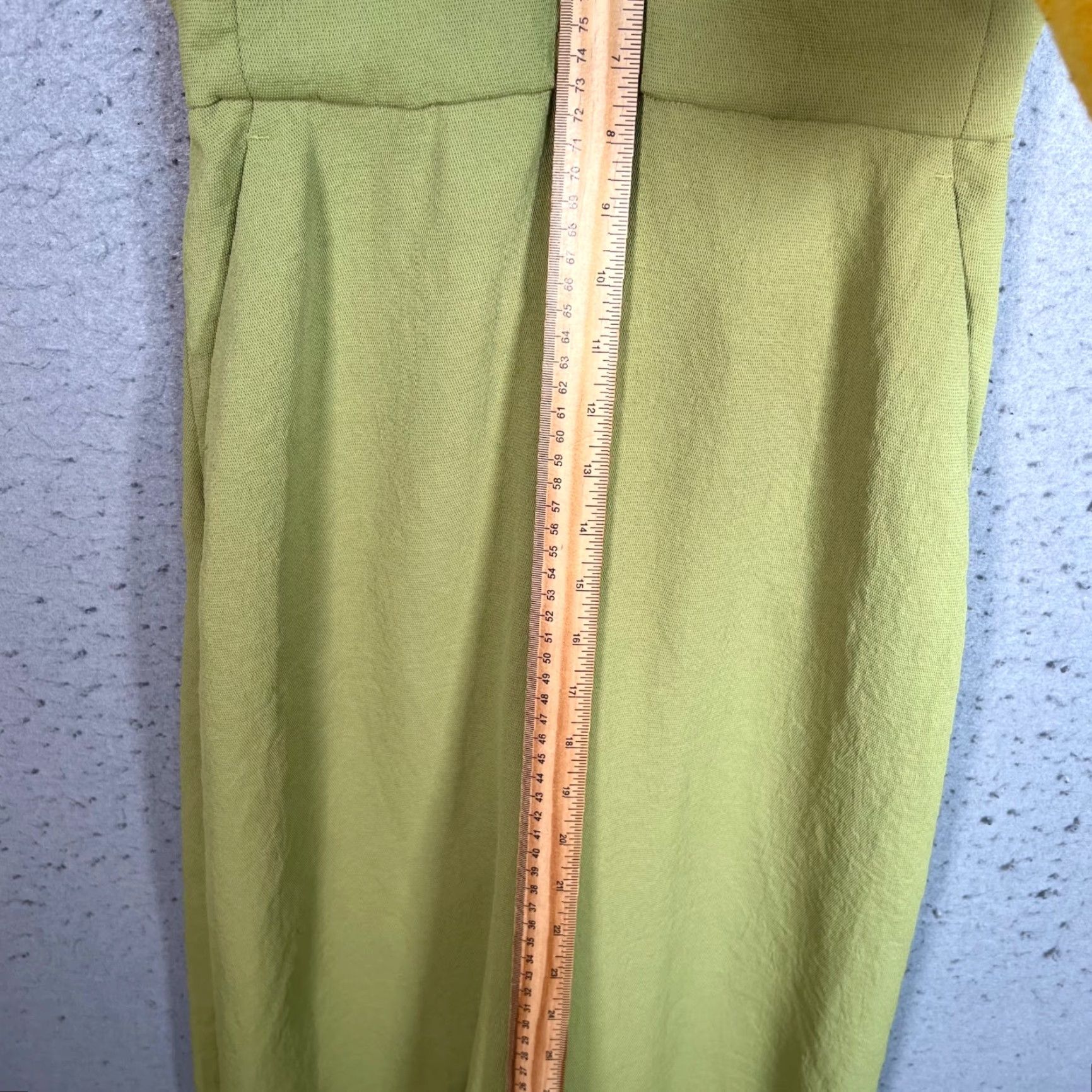 Vintage Wilfred Womens Jumpsuit - Green Sleeveless V-Neck Tie Back - Size 2 - Adult Women - Polyester - Regular - Vintage/Mustard Potential? Size 26" / US 2 / IT 38 - 6 Thumbnail