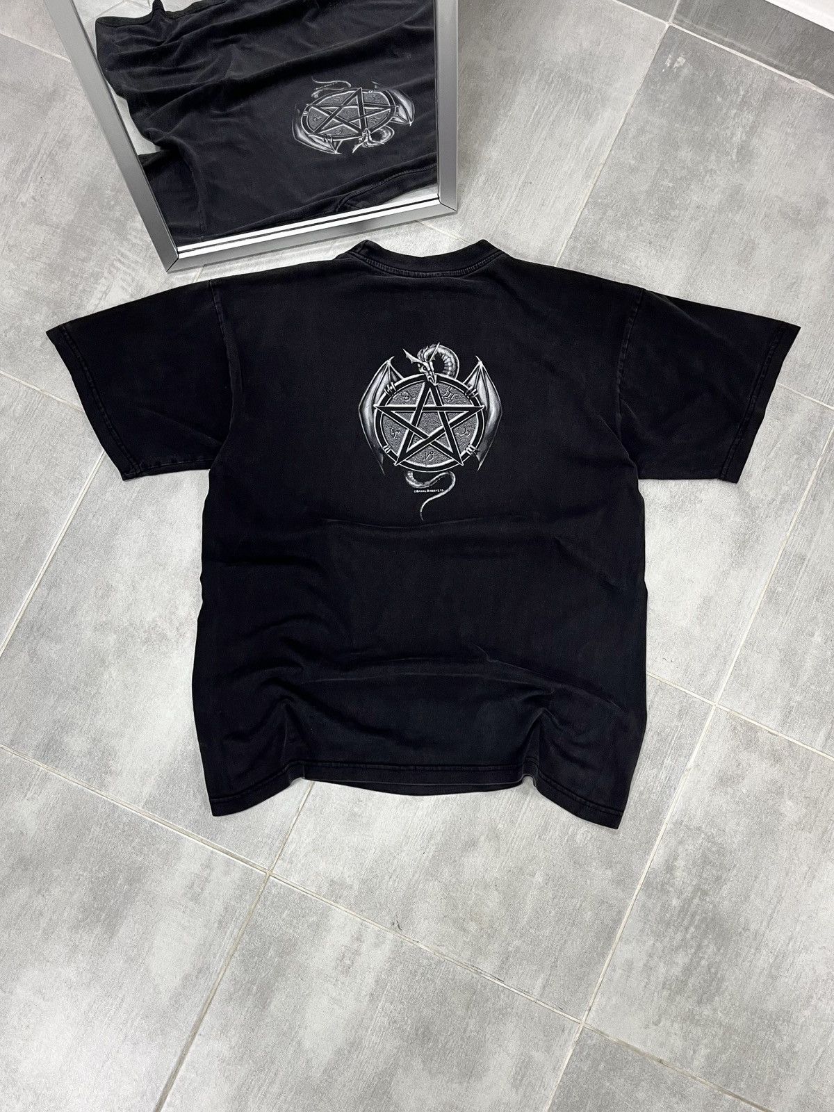 Other Vintage Spiral Direct T Shirt Dragon Pentagram Print Rock Size US L / EU 52-54 / 3 - 2 Thumbnail
