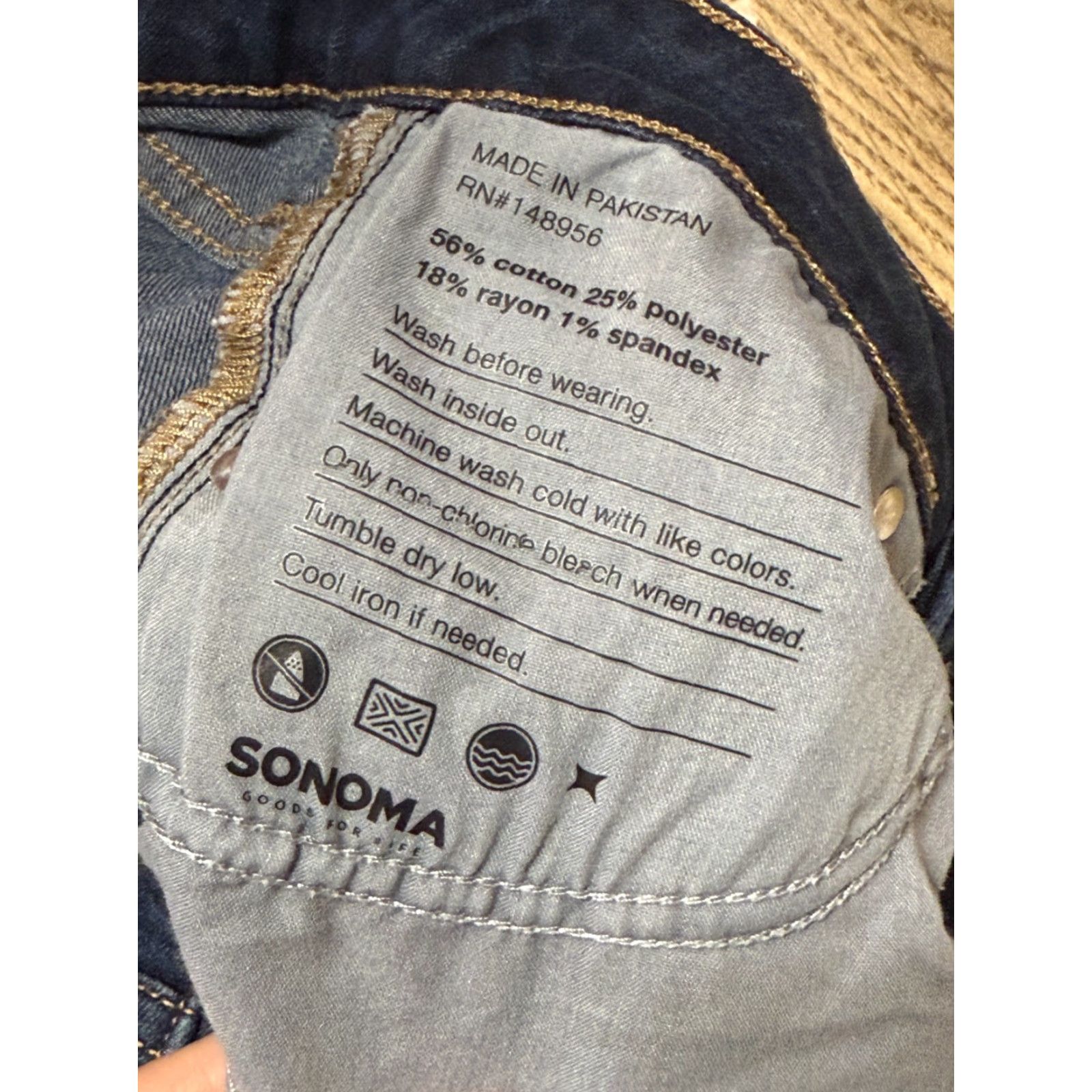 Vintage Sonoma Jeans Women 4PS Blue Denim Dark Wash Skinny Frayed Hem Size 28" / US 6 / IT 42 - 5 Thumbnail