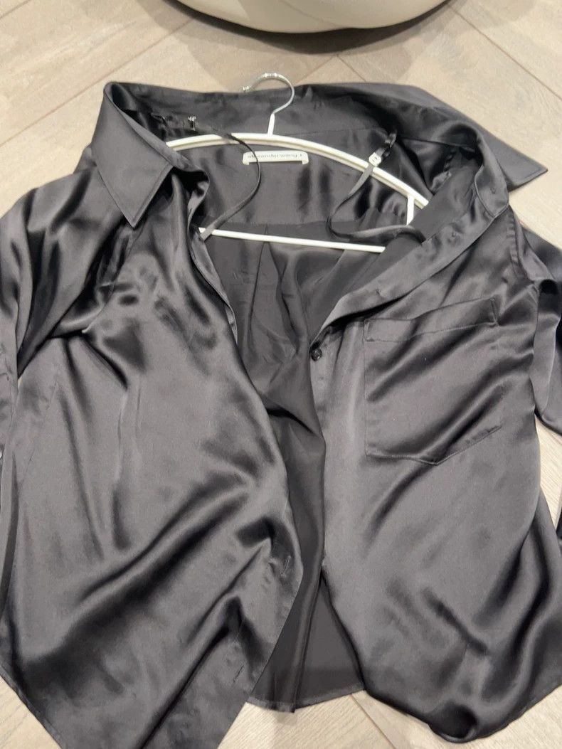 Alexander Wang Alexander Wang Silk Button Up Shirt- Size S / US 4 / IT 40 - 1 Thumbnail