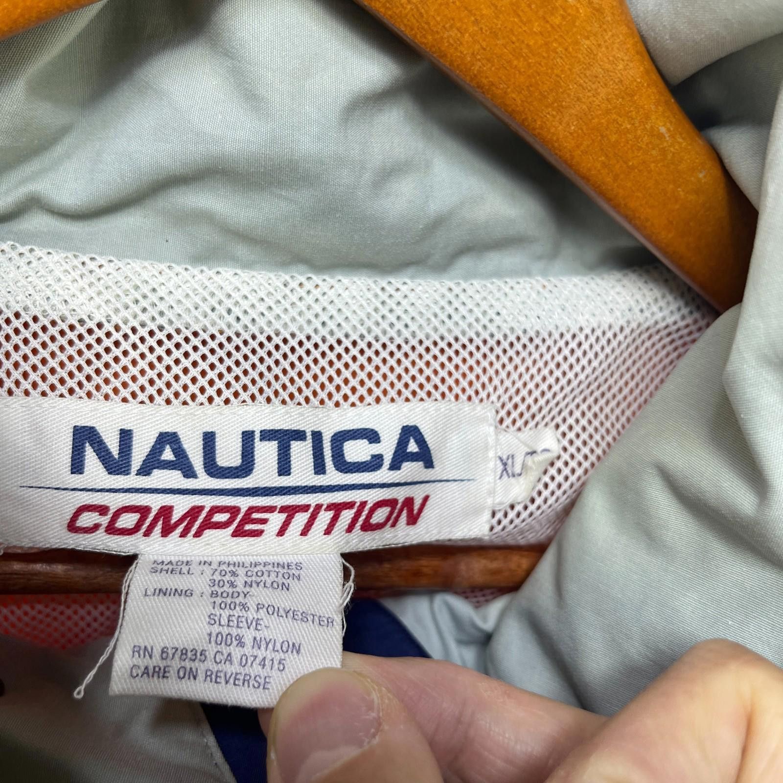 Nautica Vintage 90s Nautica Competition Windbreaker Jacket Orange XL Size US XL / EU 56 / 4 - 5 Thumbnail