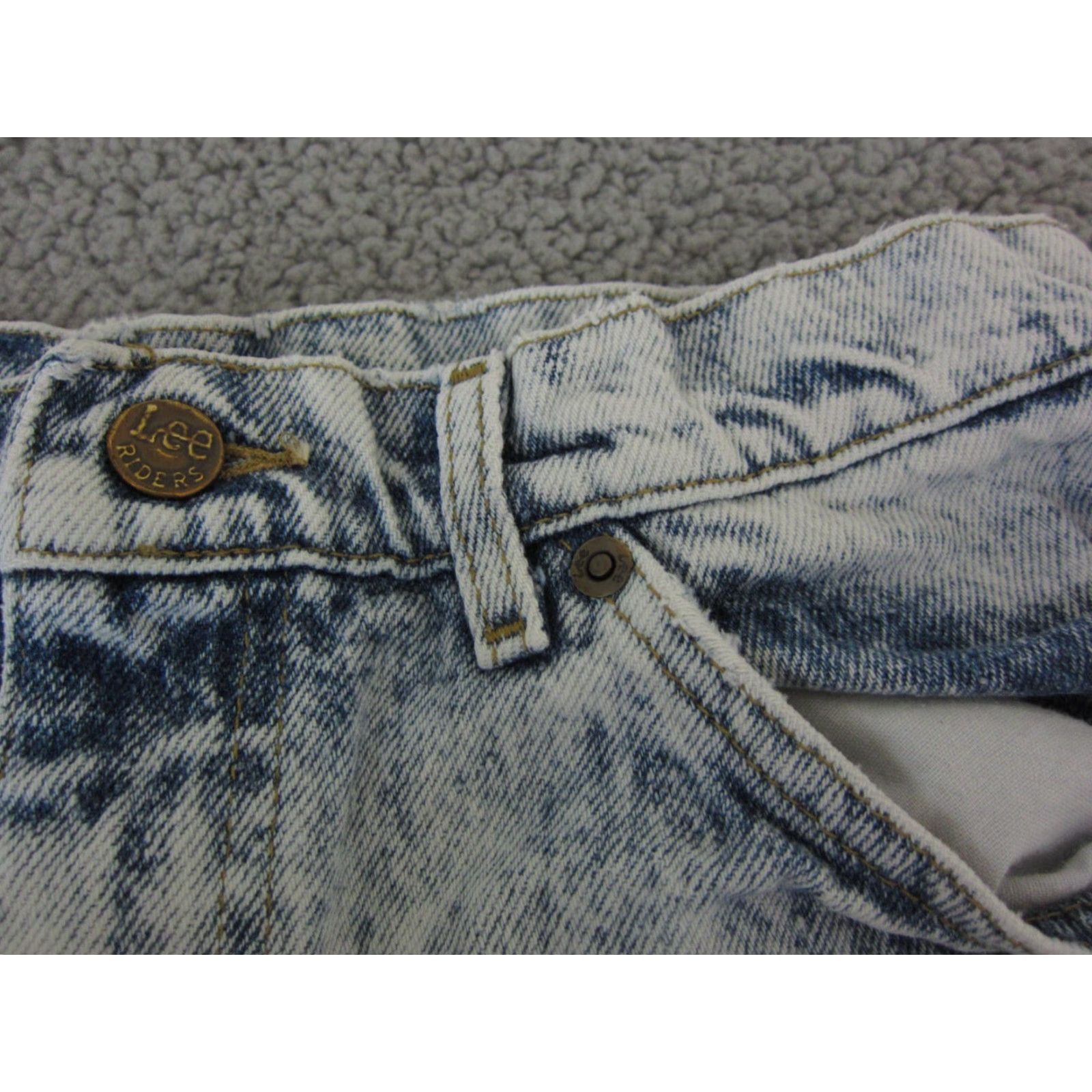 Lee Vintage LEE Jeans Mens 30W x 30L Denim 60s 70s Made in USA Acid Wash Zip Adult Jeans Mens 30 Blue Regular Straight 90s USA Size US 30 / EU 46 - 4 Thumbnail