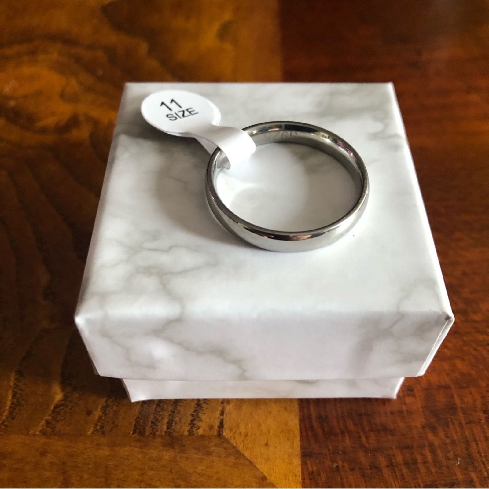 Jewelry Men’s solid 925 sterling silver 4mm classic dome band NWT 11 Size ONE SIZE - 1 Thumbnail