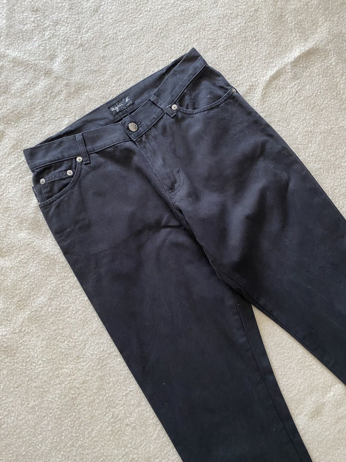 agnes b. Agnes B. Black Trouse Pants Tapered Leg W30 Size 30" / US 8 / IT 44 - 2 Thumbnail