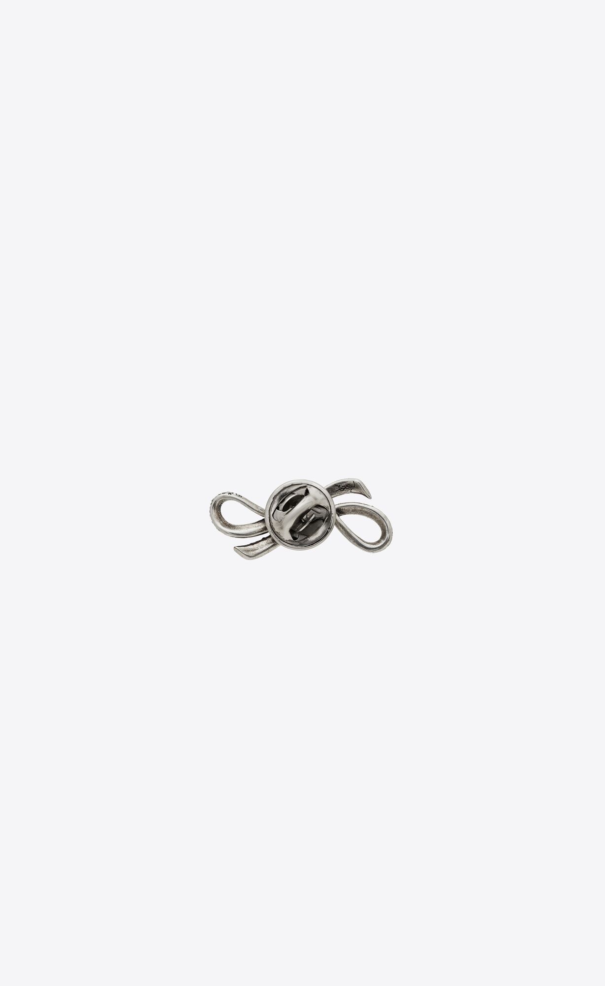 Saint Laurent Paris o1smrcs1224 Size: OS / Rhinestone Knot Pin Metal in Silver Size ONE SIZE - 2 Thumbnail