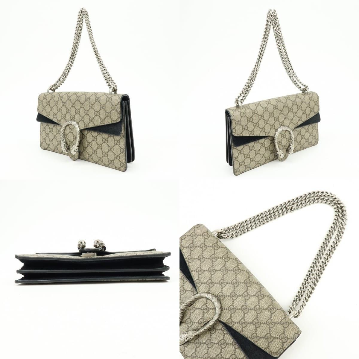 Gucci Gucci Dionysus GG Supreme Flap Bag Beige Size ONE SIZE - 3 Thumbnail