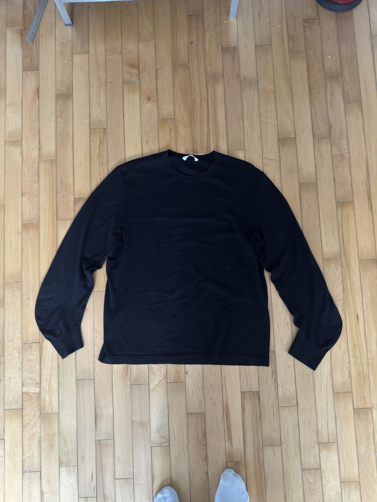 Helmut Lang Helmut Lang Curved Sleeve Silk Sweater Size US L / EU 52-54 / 3 - 1 Thumbnail