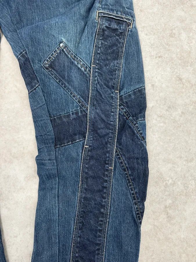 Marithe + Francois Girbaud SS2006 Marithé + François Girbaud Navy Patch Blue Cozy Large Denim Jeans Size US 34 / EU 50 - 9 Thumbnail