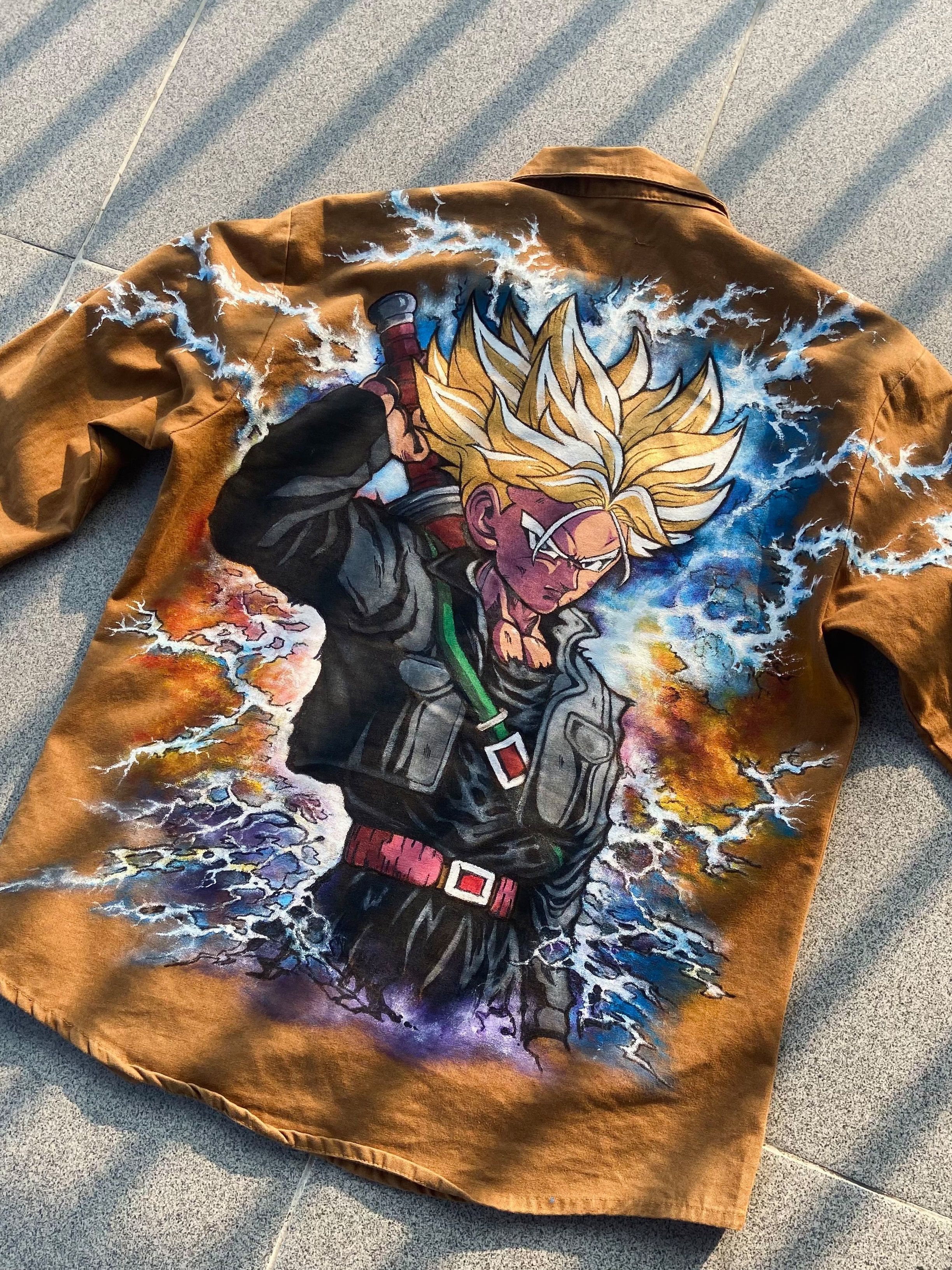 Other Custom jacket Goku hand painting Size US S / EU 44-46 / 1 - 1 Thumbnail