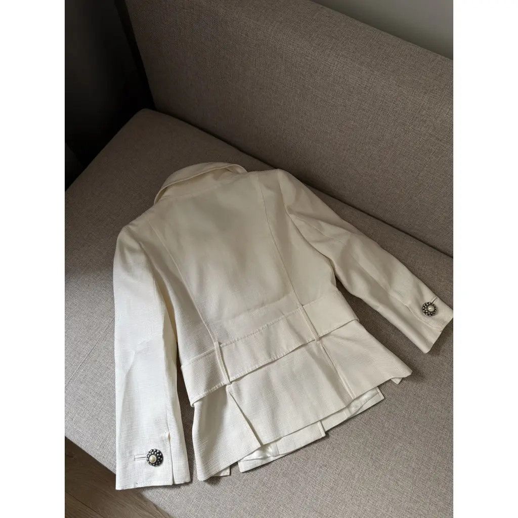 Dolce & Gabbana Dolce & Gabbana Vintage Cream Elegant Fitted Blazer EU 40 Size S / US 4 / IT 40 - 9 Thumbnail