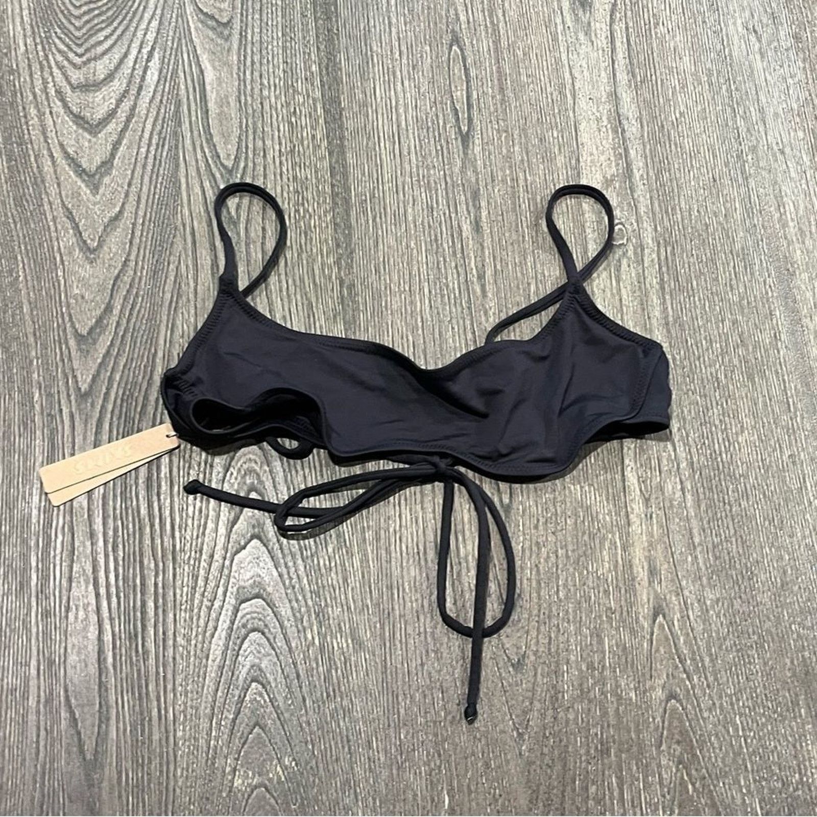 SKIMS NWT Recycled Swim Micro Scoop Bikini Top Tie Back Non SizeXL Size ONE SIZE - 1 Thumbnail