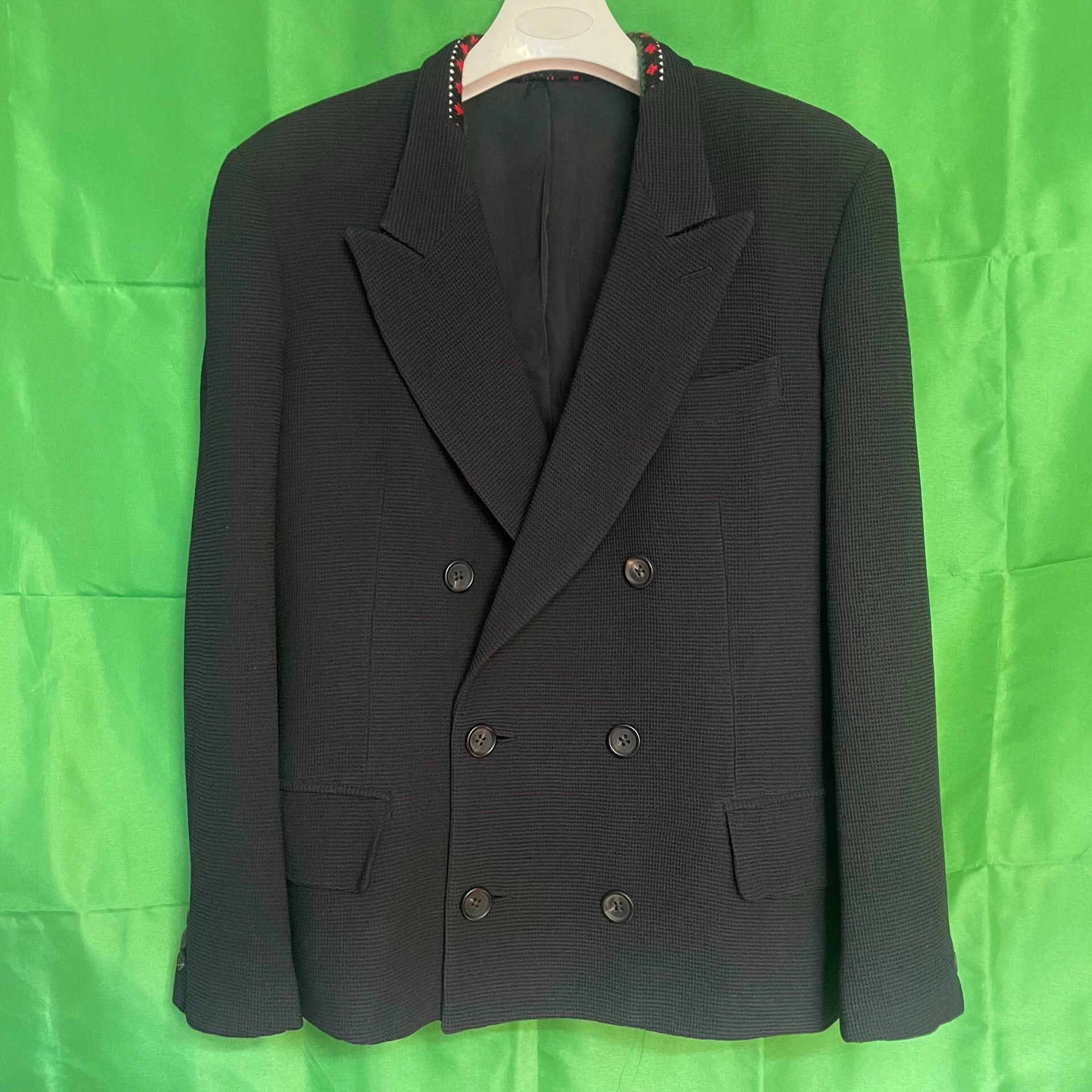 Yohji Yamamoto Yohji Yamamoto 1995Aw Show Flower Knitted Collar Suit 2409- -DMC Size US S / EU 44-46 / 1 - 1 Thumbnail