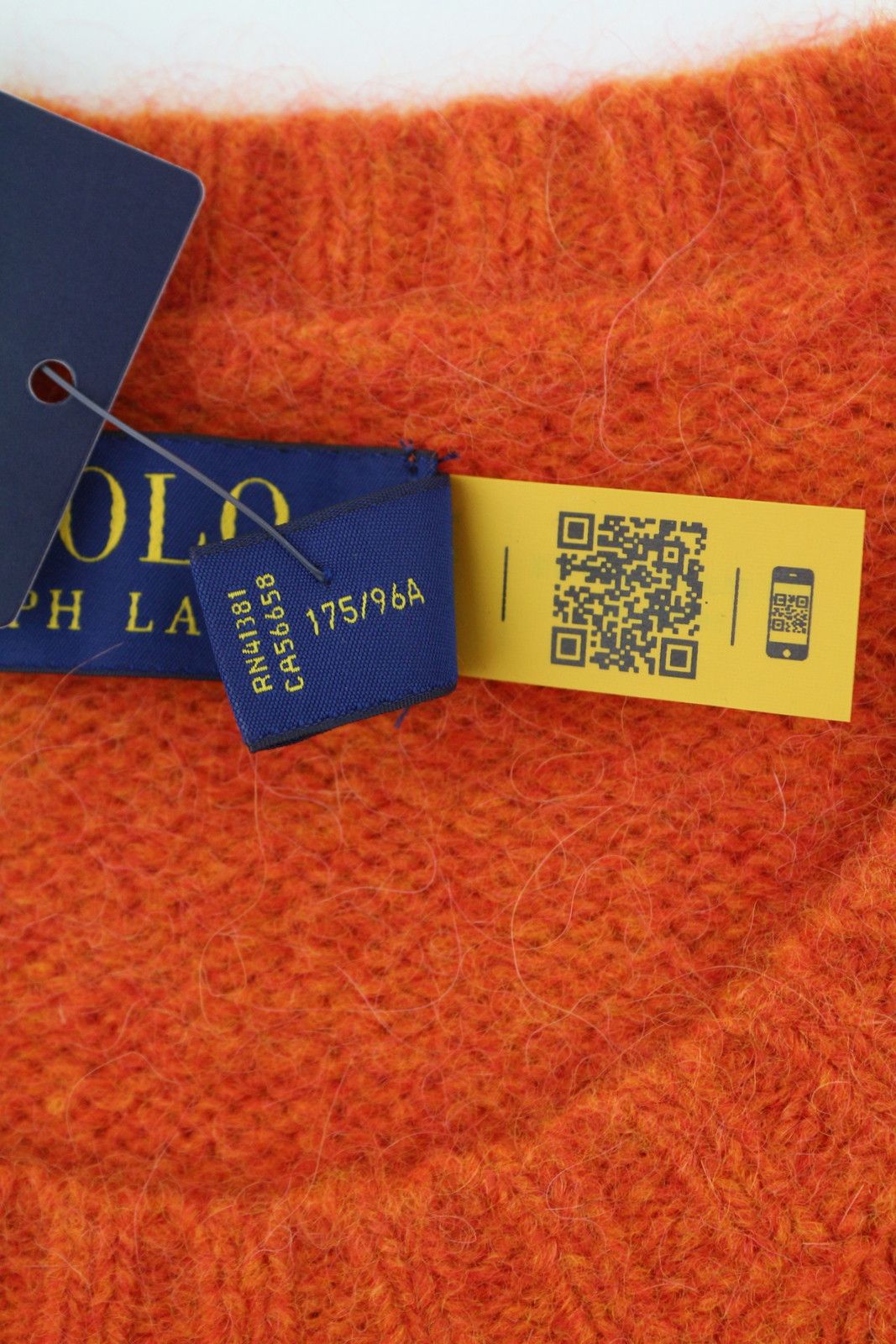 Ralph Lauren ORANGE M Wool Alpaca Blend Knit Jumper 86914 Size US M / EU 48-50 / 2 - 12 Thumbnail