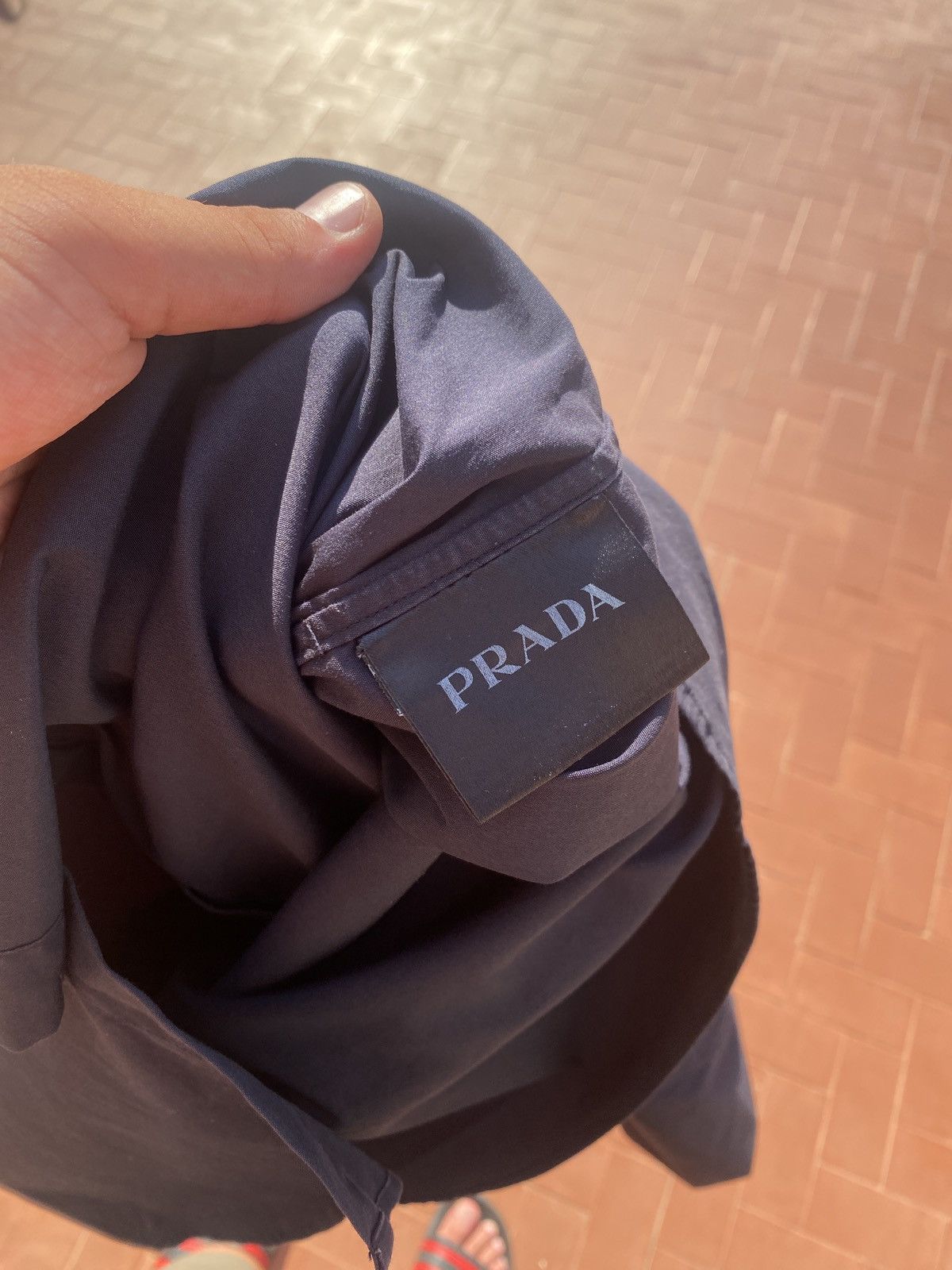 Prada Men’s Prada Milano Stretch Navy Short sleeve Shirt Size 38 Size US M / EU 48-50 / 2 - 7 Thumbnail