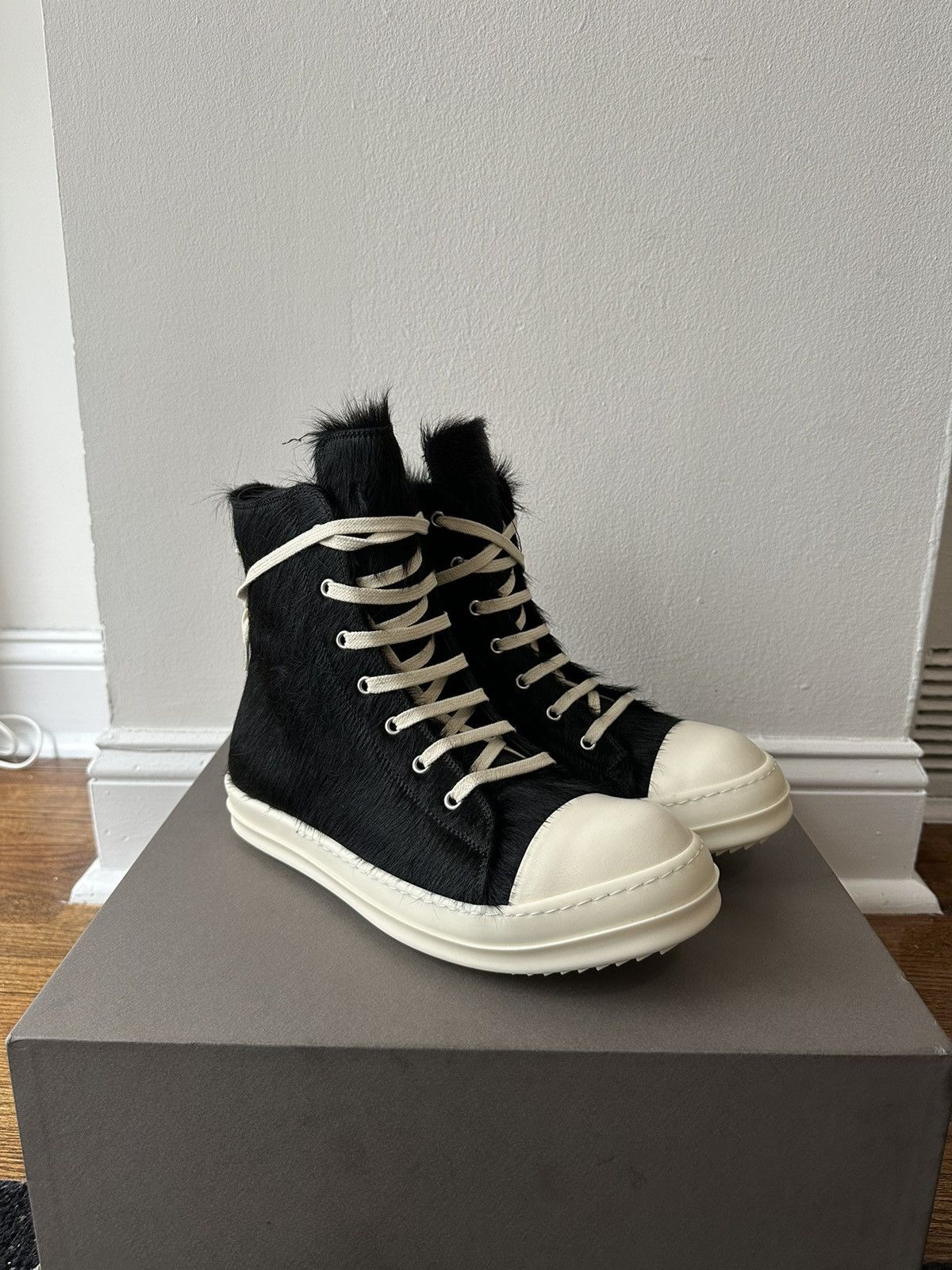 Rick Owens Mainline Pony Hair Ramones | Grailed