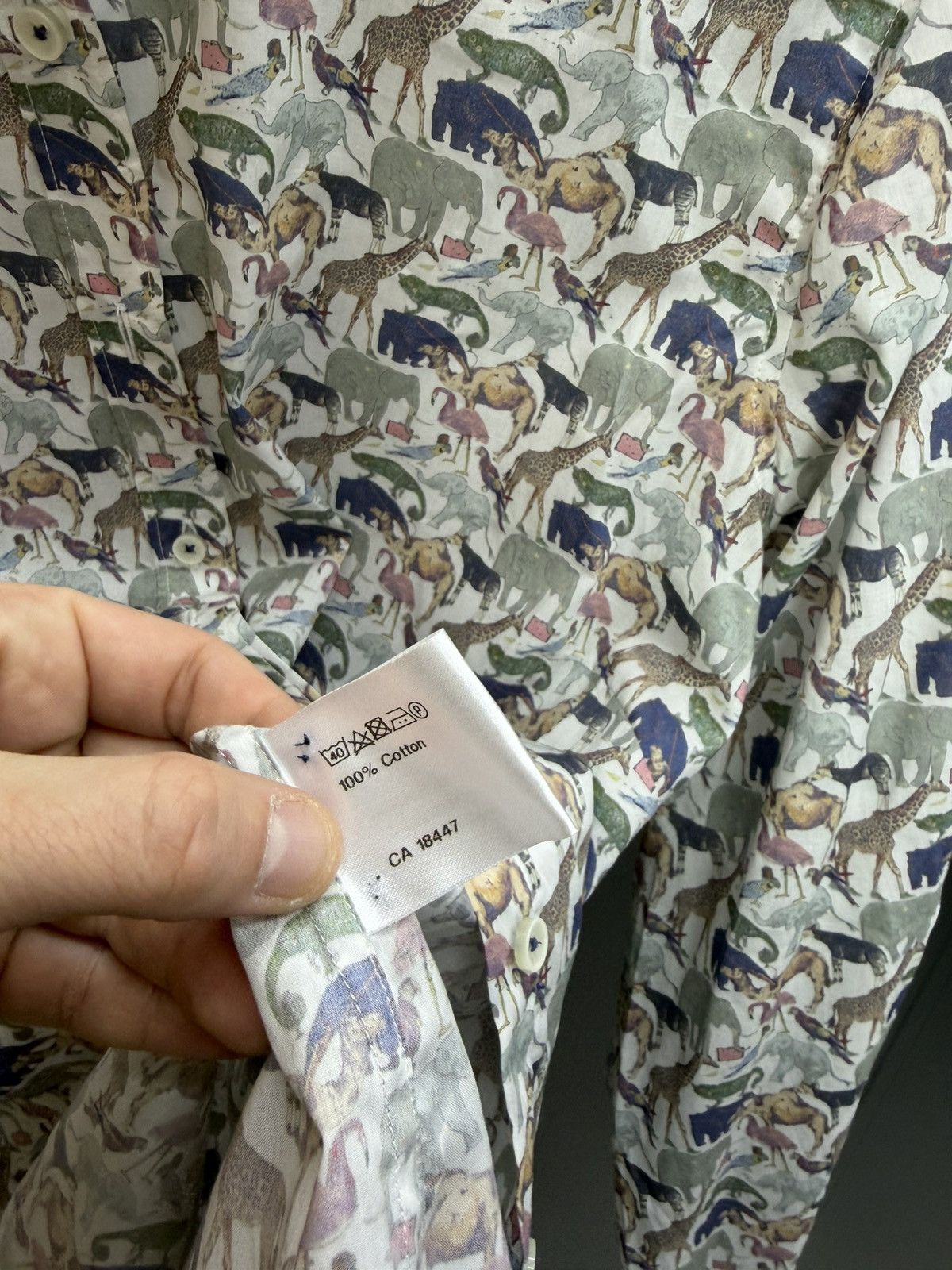 Other Stenstroms Animal Print Button Up Shirt Safari Cotton Size US S / EU 44-46 / 1 - 10 Thumbnail