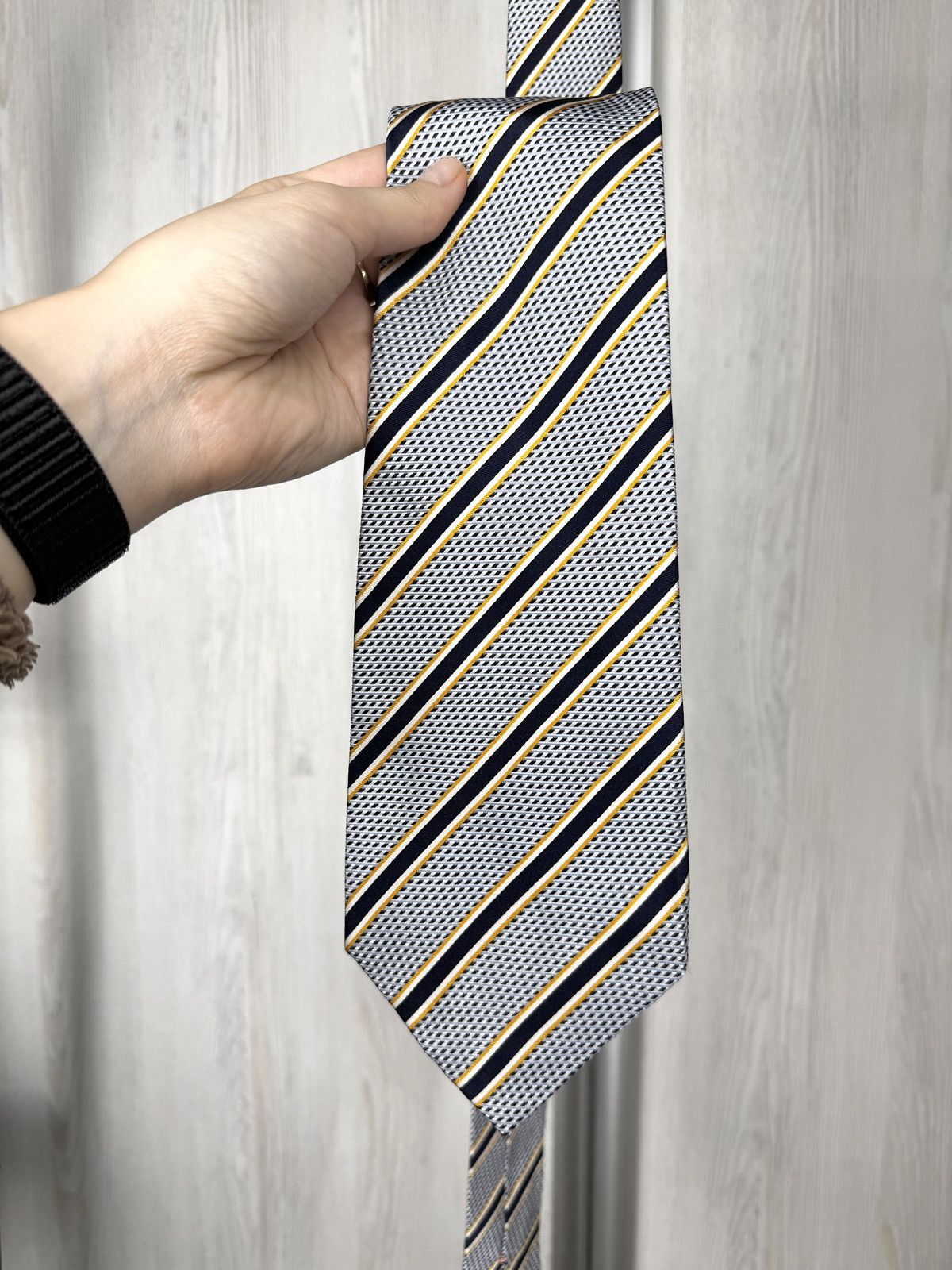 Luigi Borrelli Luigi Borelli Napoli Striped Tie 100% Silk Made In Italy Size ONE SIZE - 3 Thumbnail